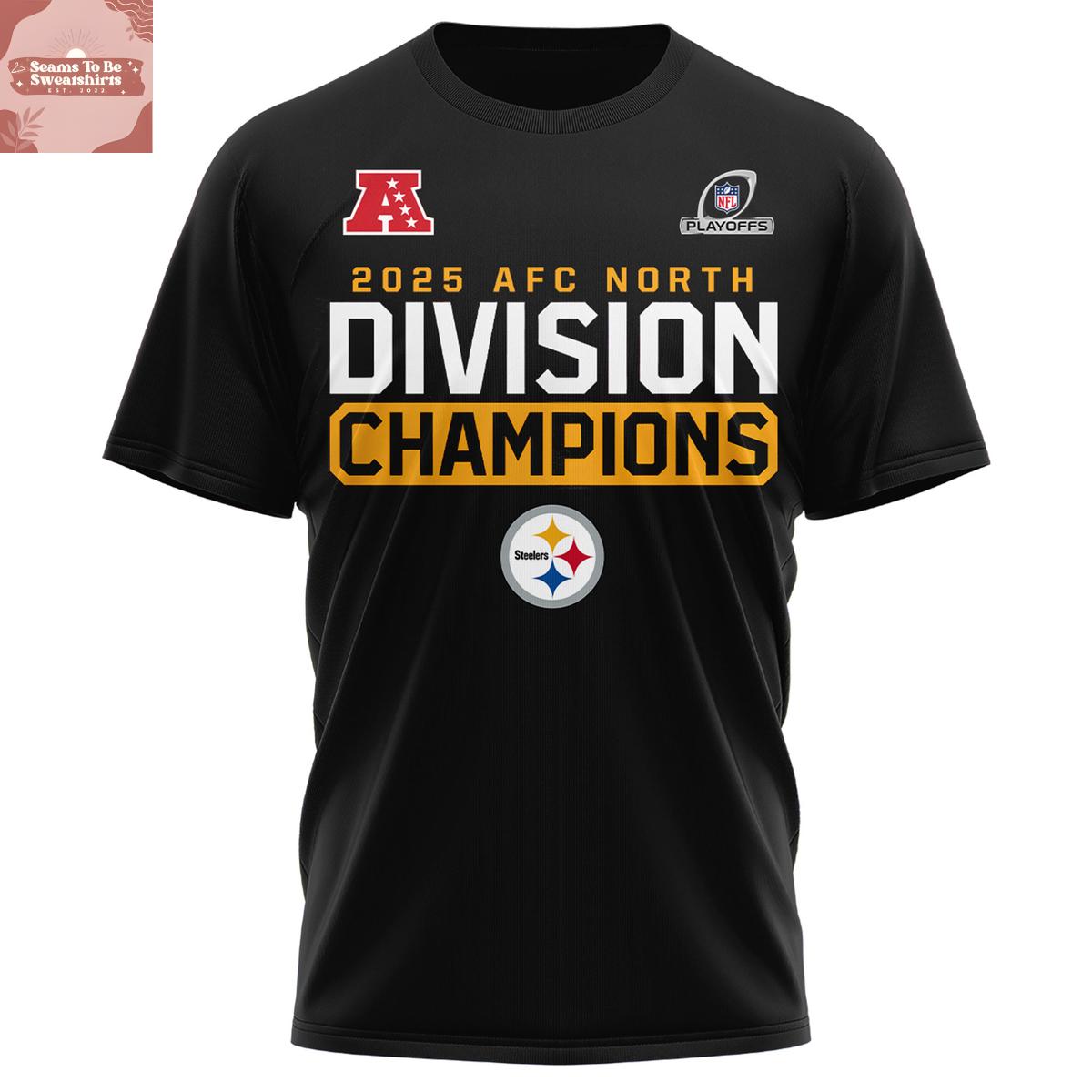 Pittsburgh Steelers 2025 AFC North Division Champions Hoodie Shirt