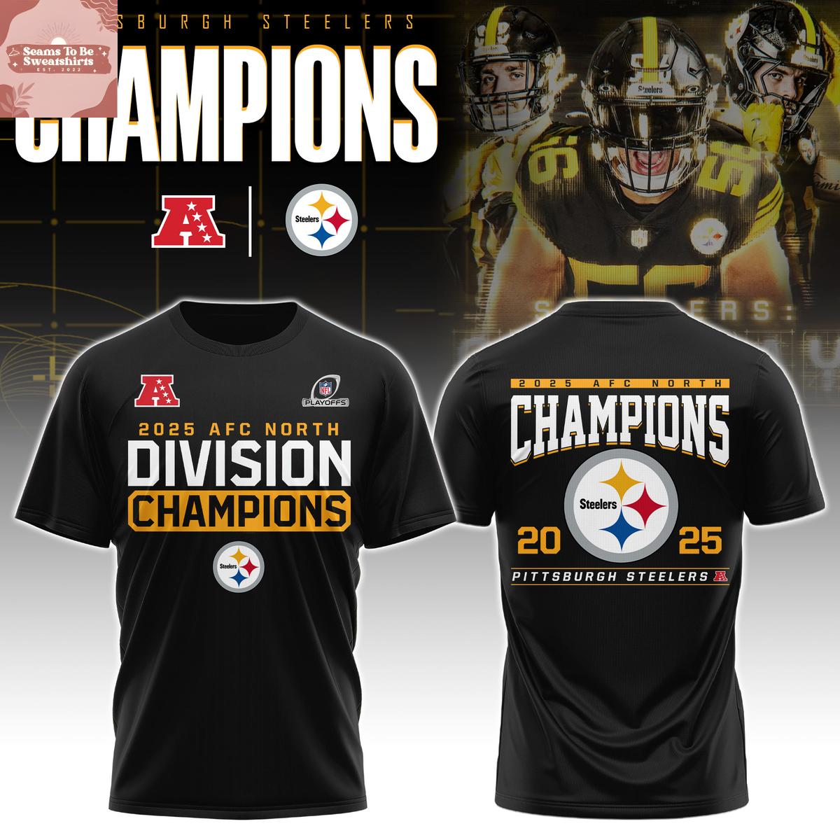 Pittsburgh Steelers 2025 AFC North Division Champions Hoodie Shirt