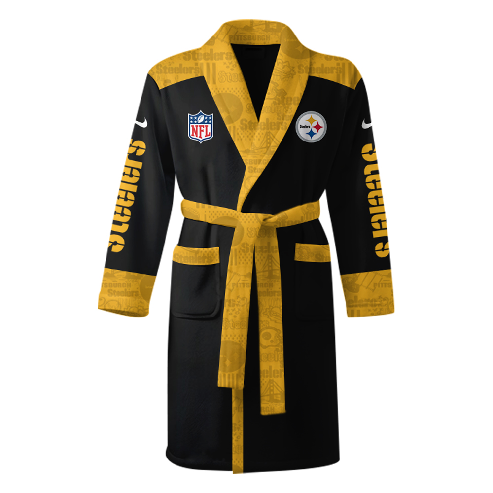 Pittsburgh Steelers Bathrobe Luxurious Comfort Meets Sporty Style
