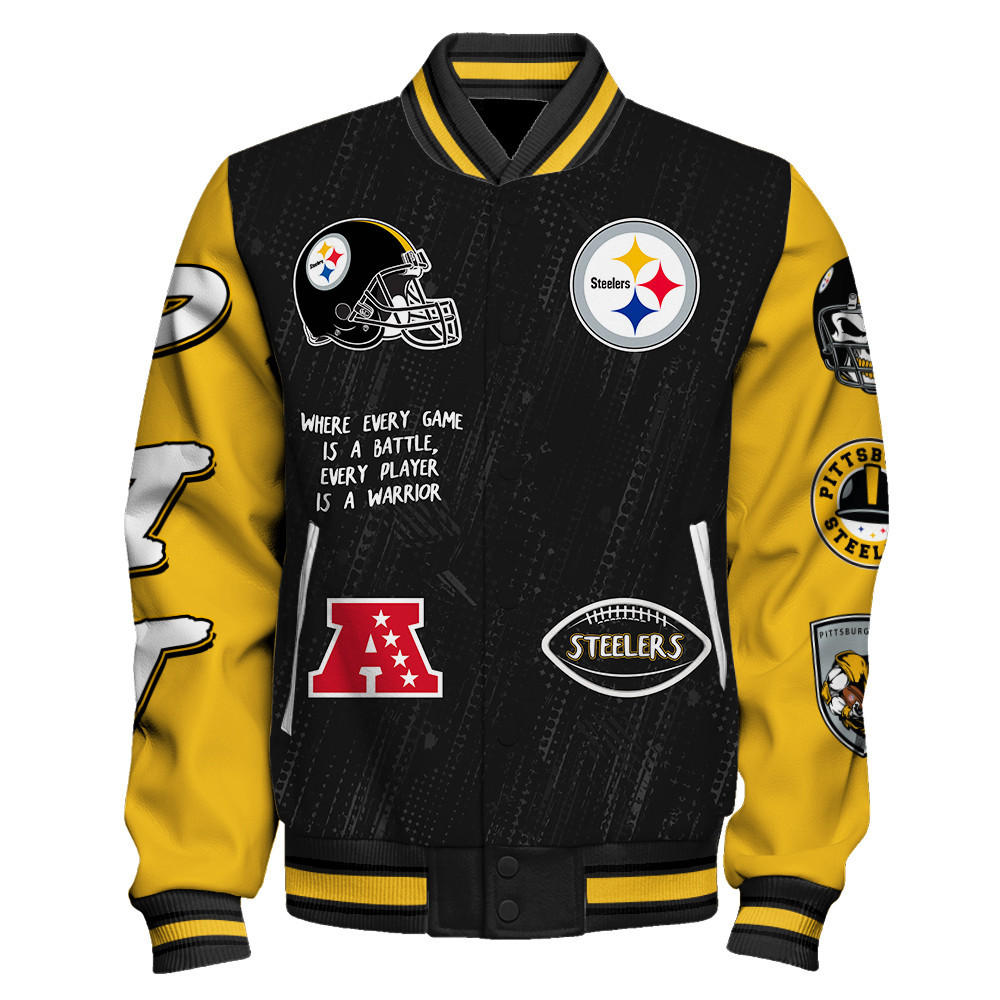 Pittsburgh Steelers National Football League Conquer Every Field Unisex Varsity Jacket