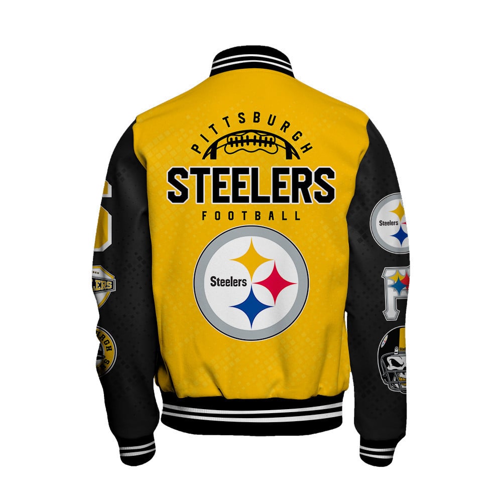 Pittsburgh Steelers National Football League Pattern Varsity Jacket V13