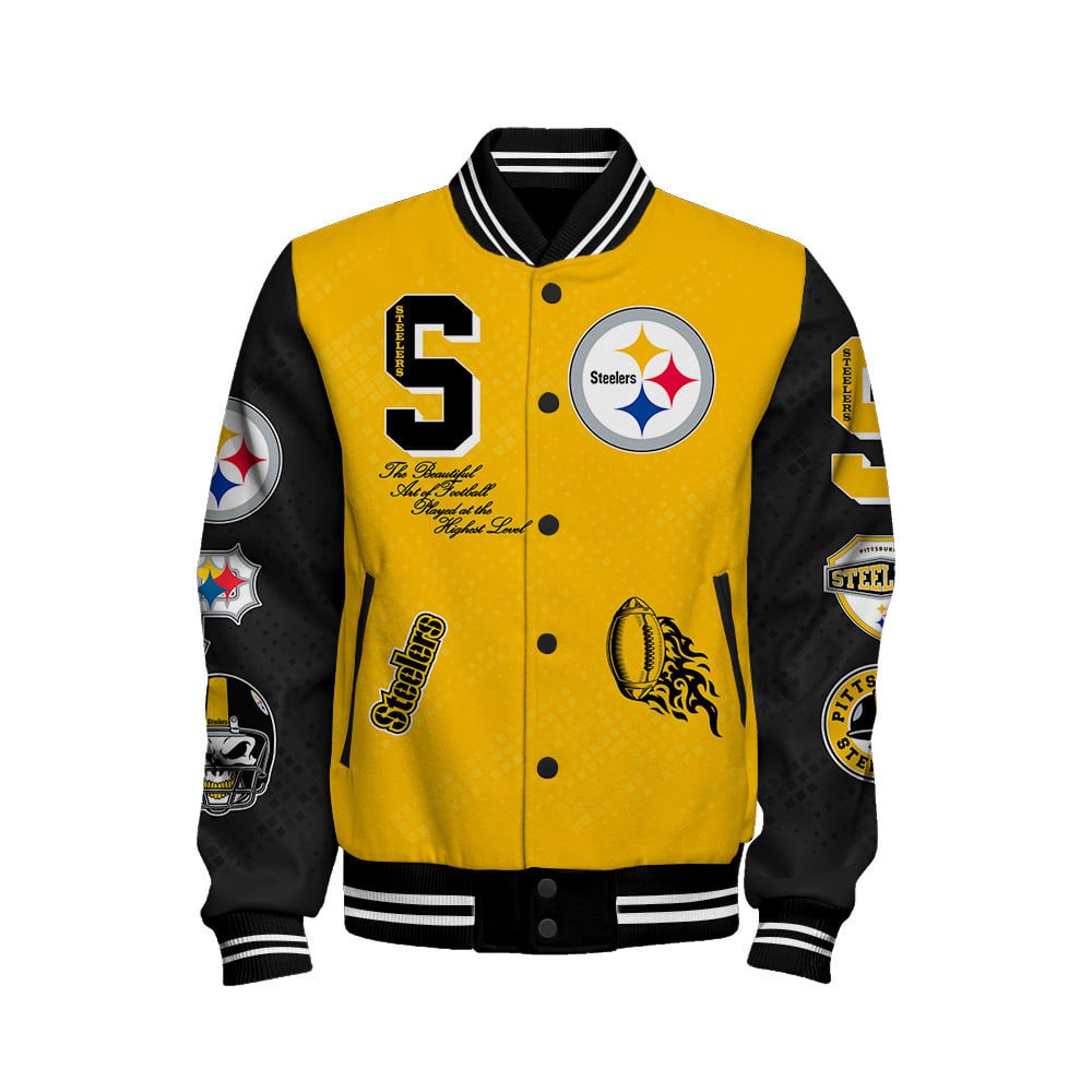 Pittsburgh Steelers National Football League Pattern Varsity Jacket V13