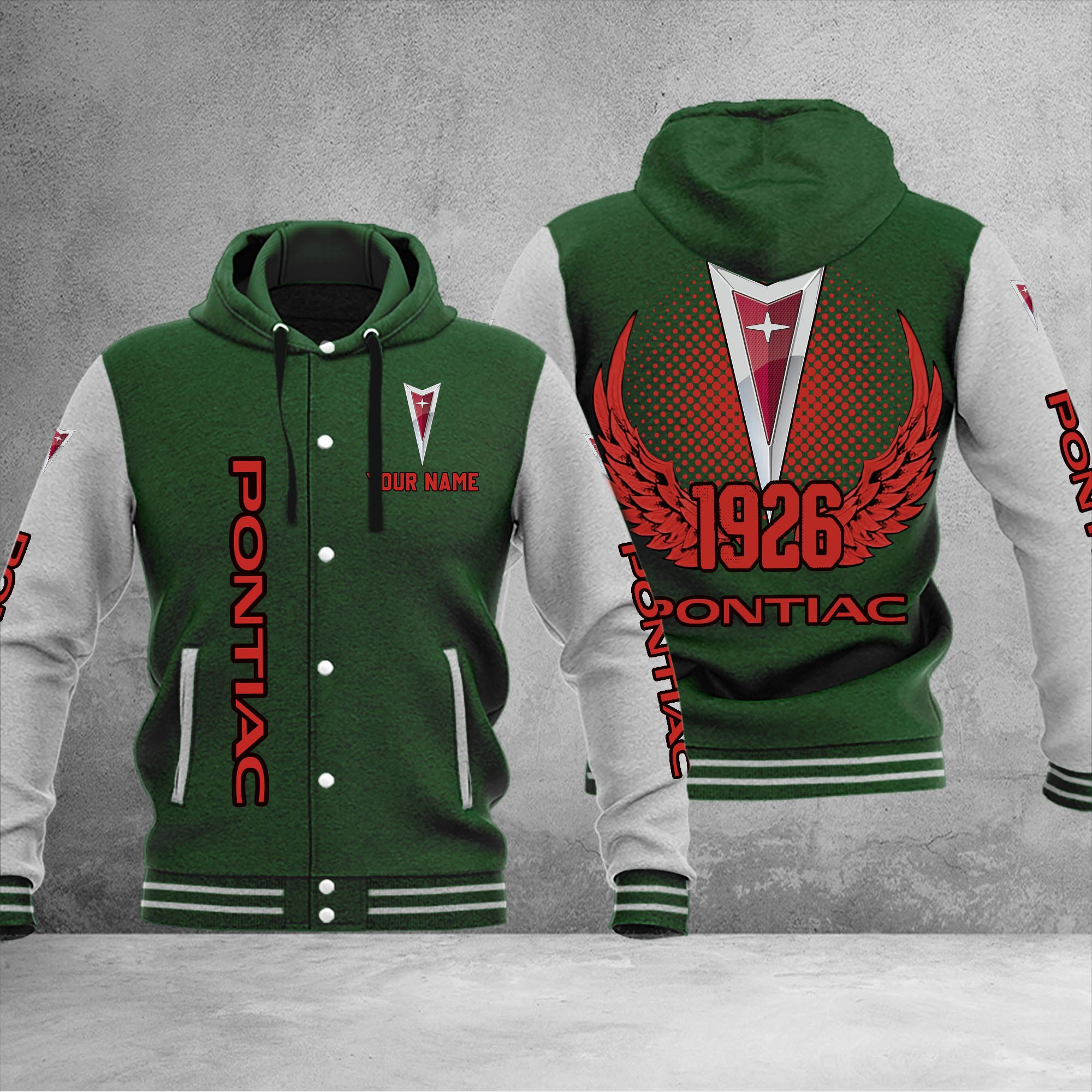 Pontiac DMHJ1070 Baseball Jacket Multicolor