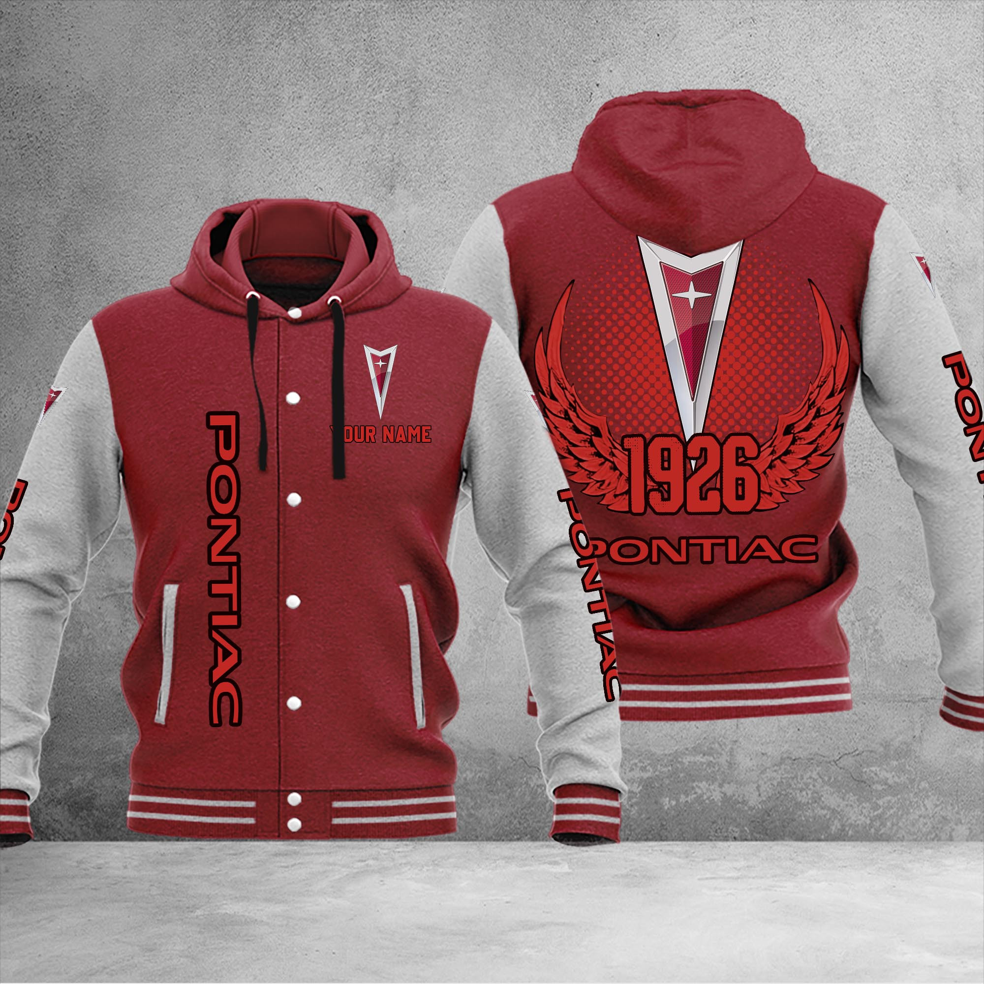 Pontiac DMHJ1070 Baseball Jacket Multicolor