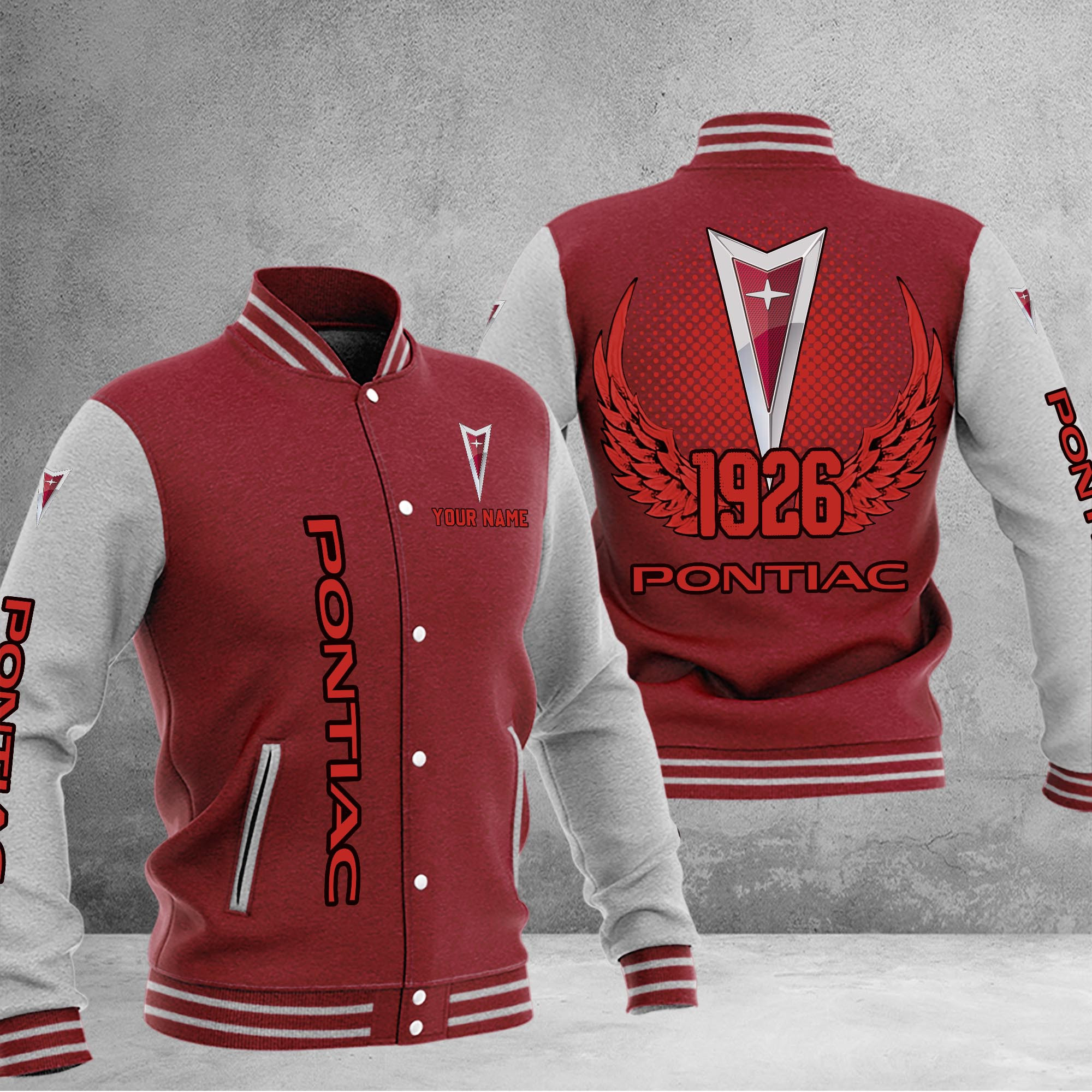 Pontiac DMHJ1070 Baseball Jacket Multicolor