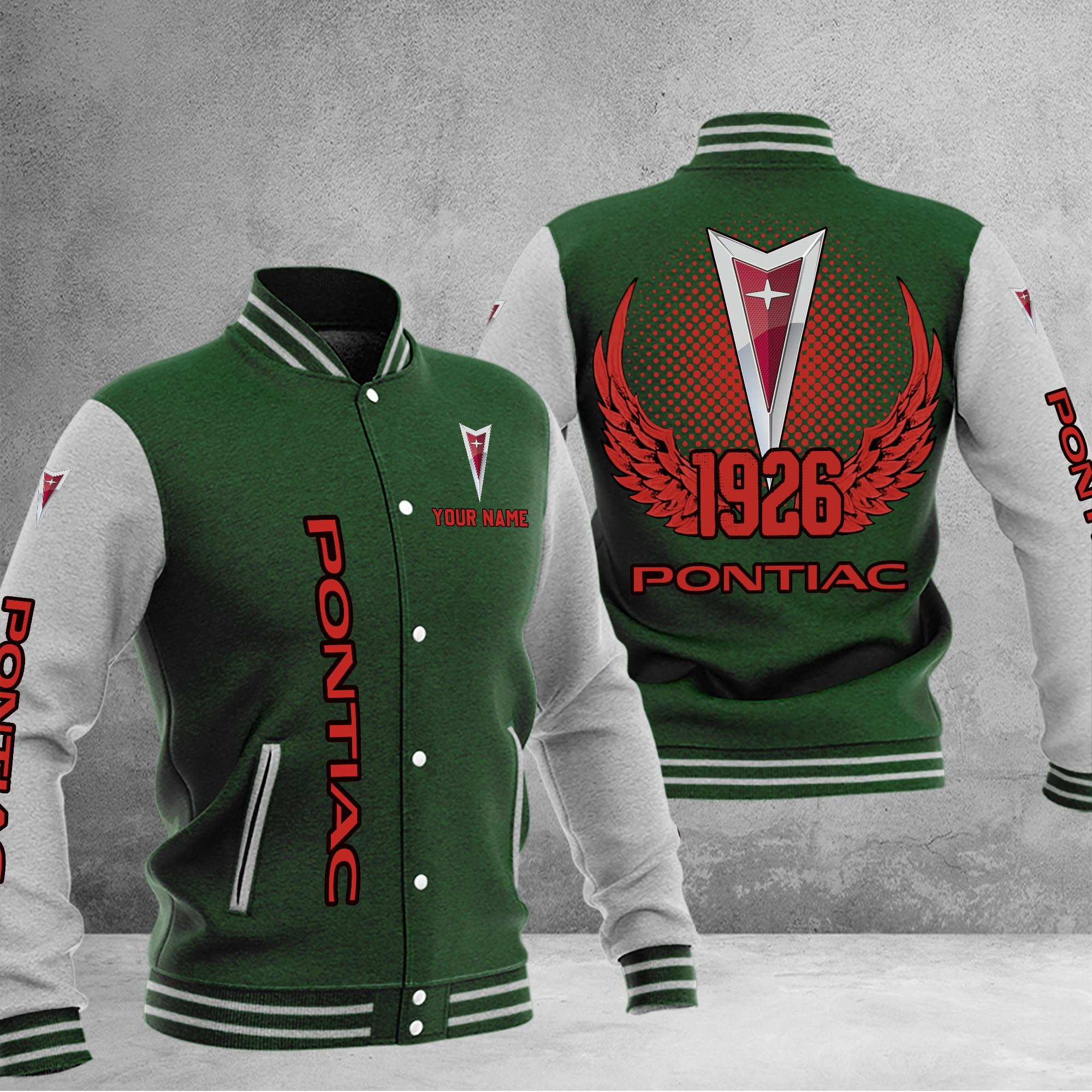 Pontiac DMHJ1070 Baseball Jacket Multicolor