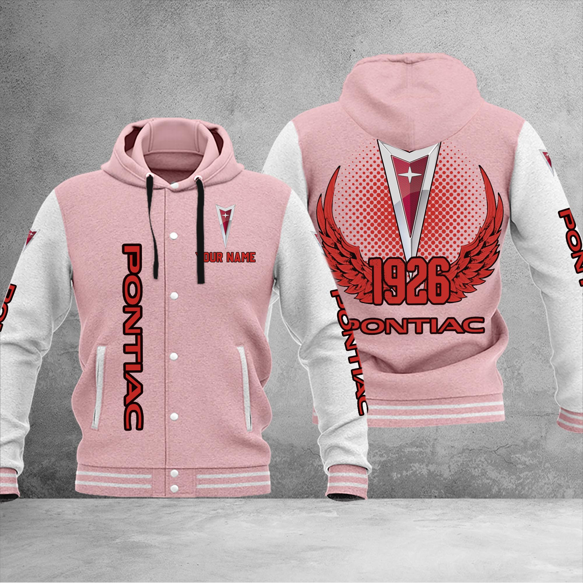 Pontiac DMHJ1070 Baseball Jacket Multicolor