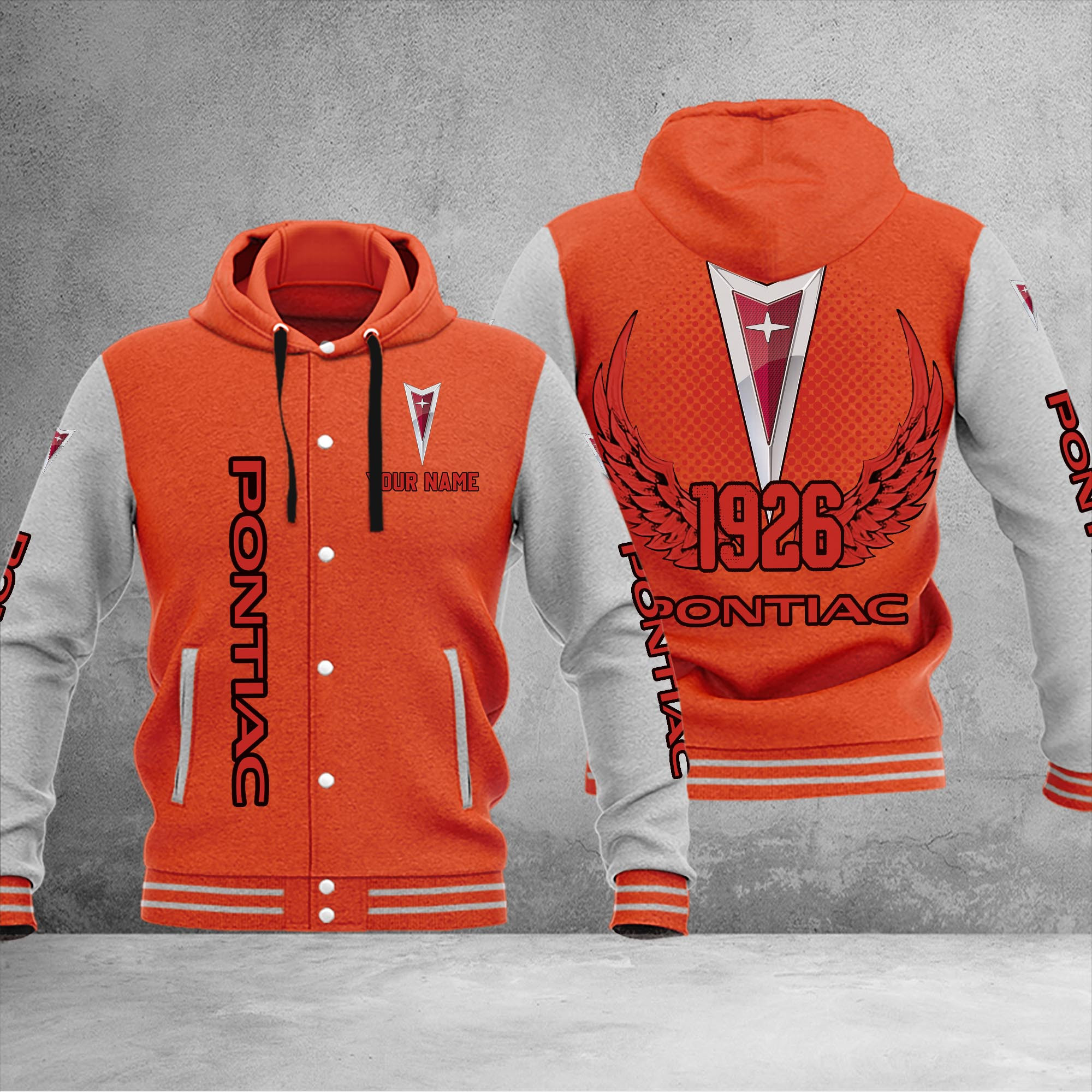 Pontiac DMHJ1070 Baseball Jacket Multicolor