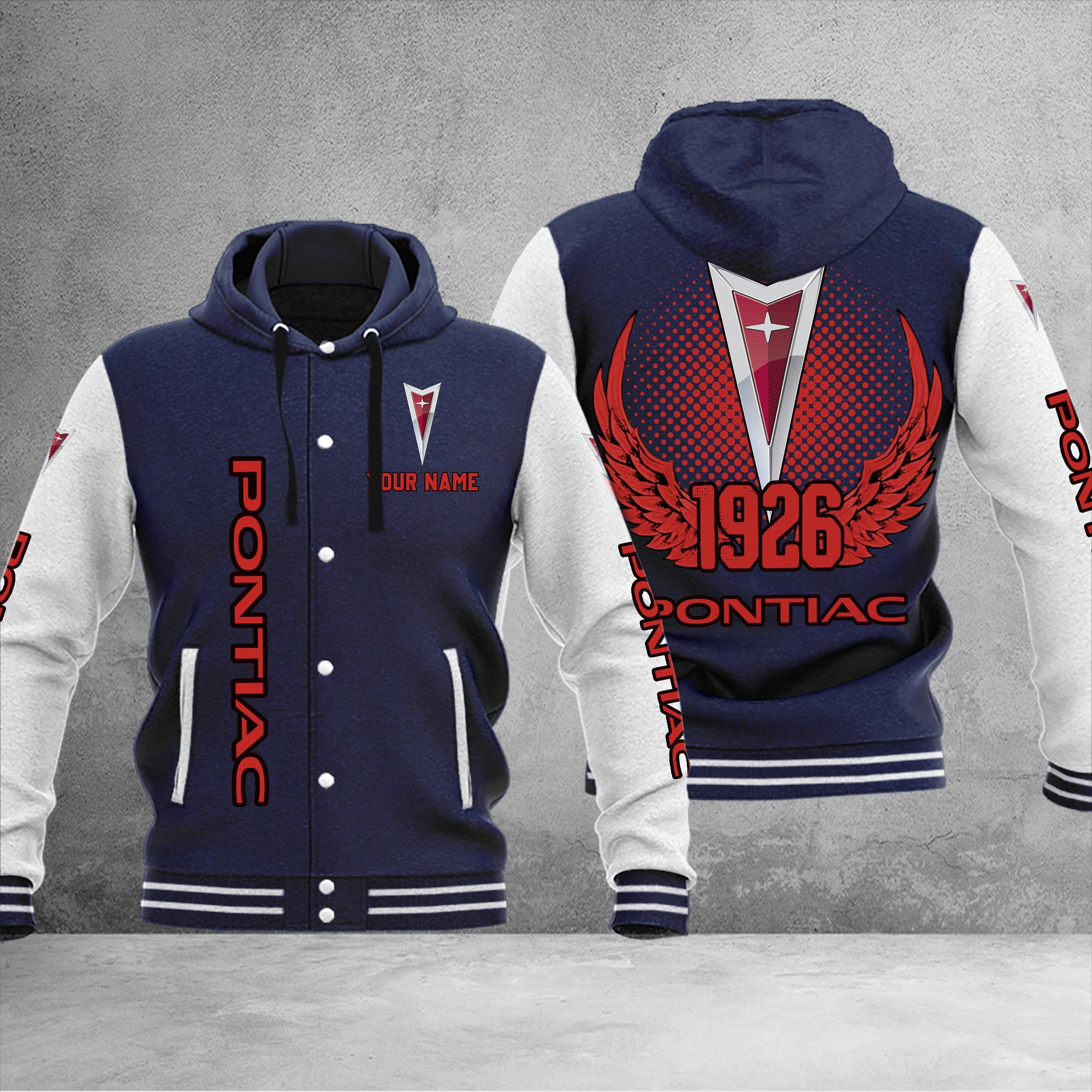 Pontiac DMHJ1070 Baseball Jacket Multicolor