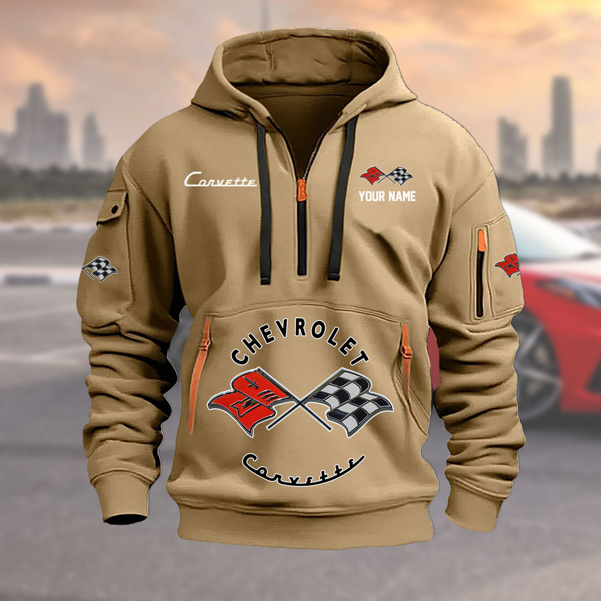 QPBLPC2985 Chevrolet Corvette Heavy Hoodie