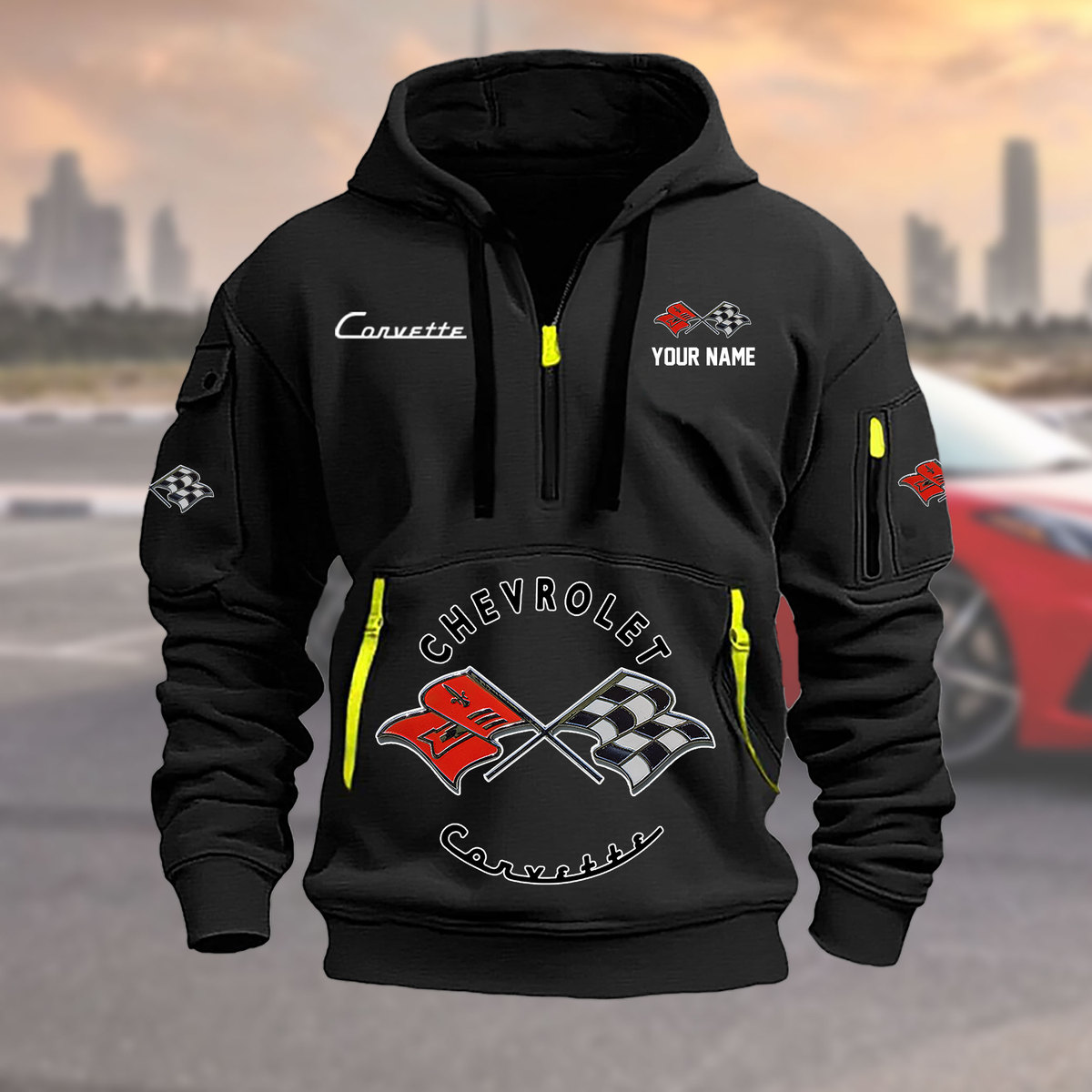 QPBLPC2985 Chevrolet Corvette Heavy Hoodie