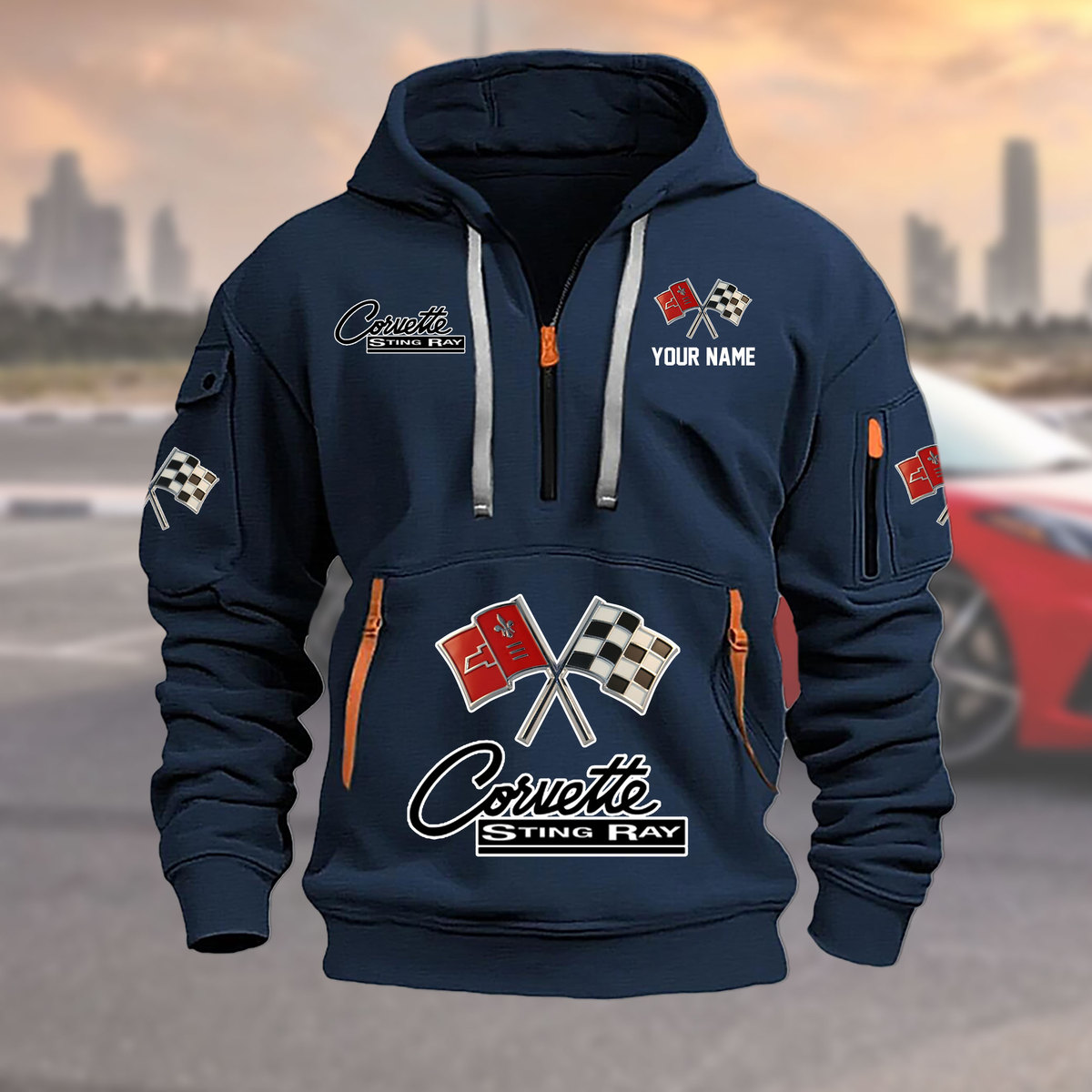 QPBLPC2985 Chevrolet Corvette Heavy Hoodie