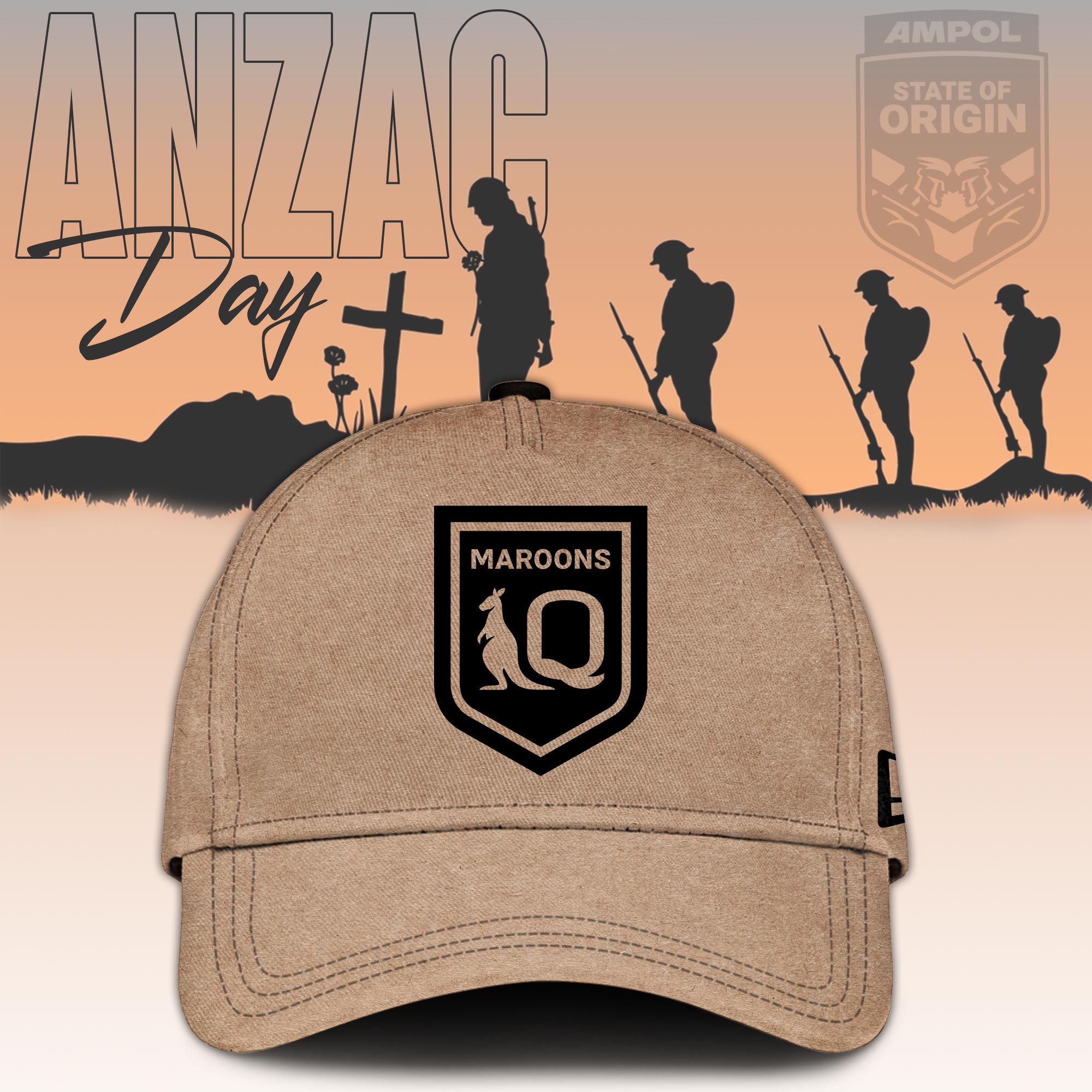 Queensland Maroons Anzac Day Hoodie
