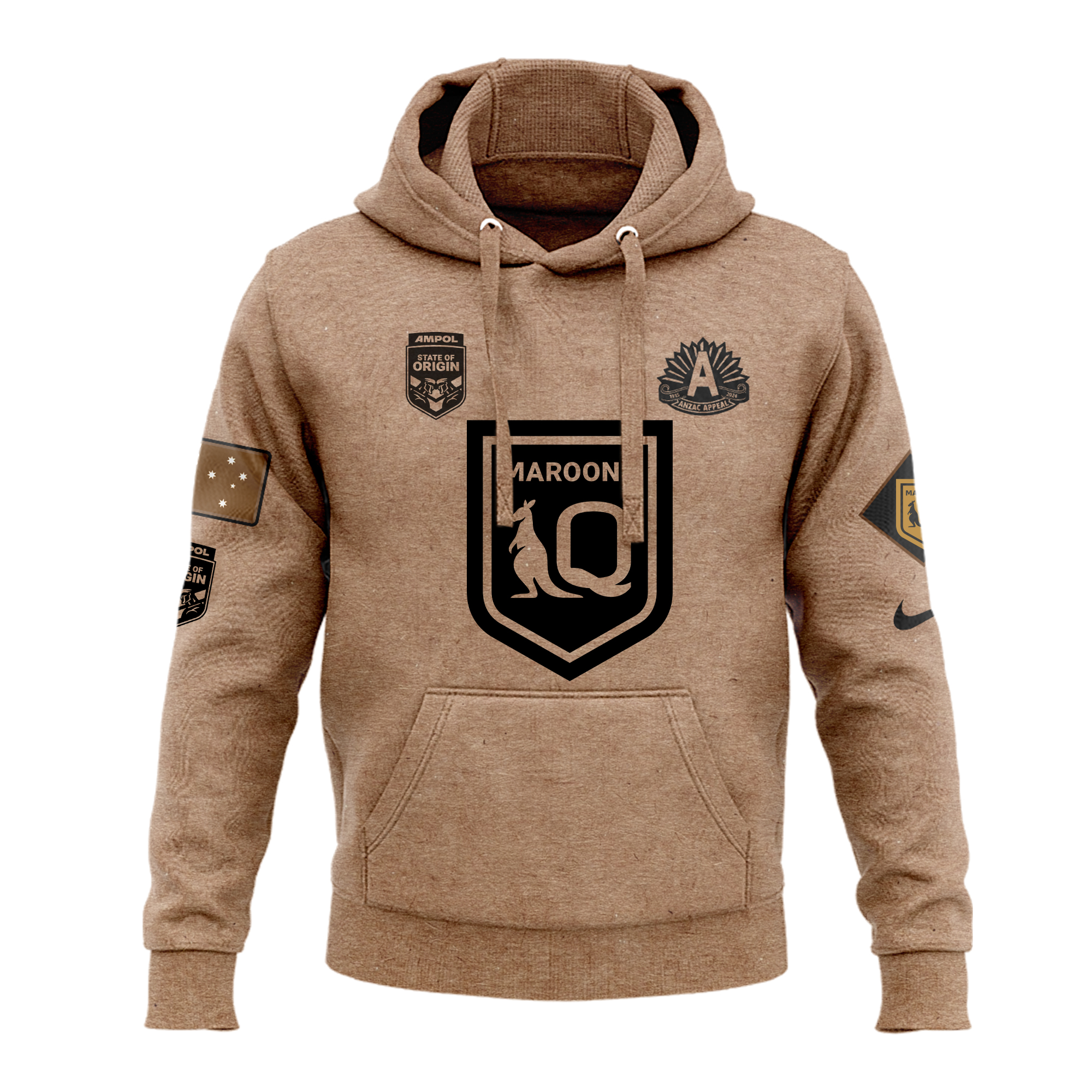 Queensland Maroons Anzac Day Hoodie