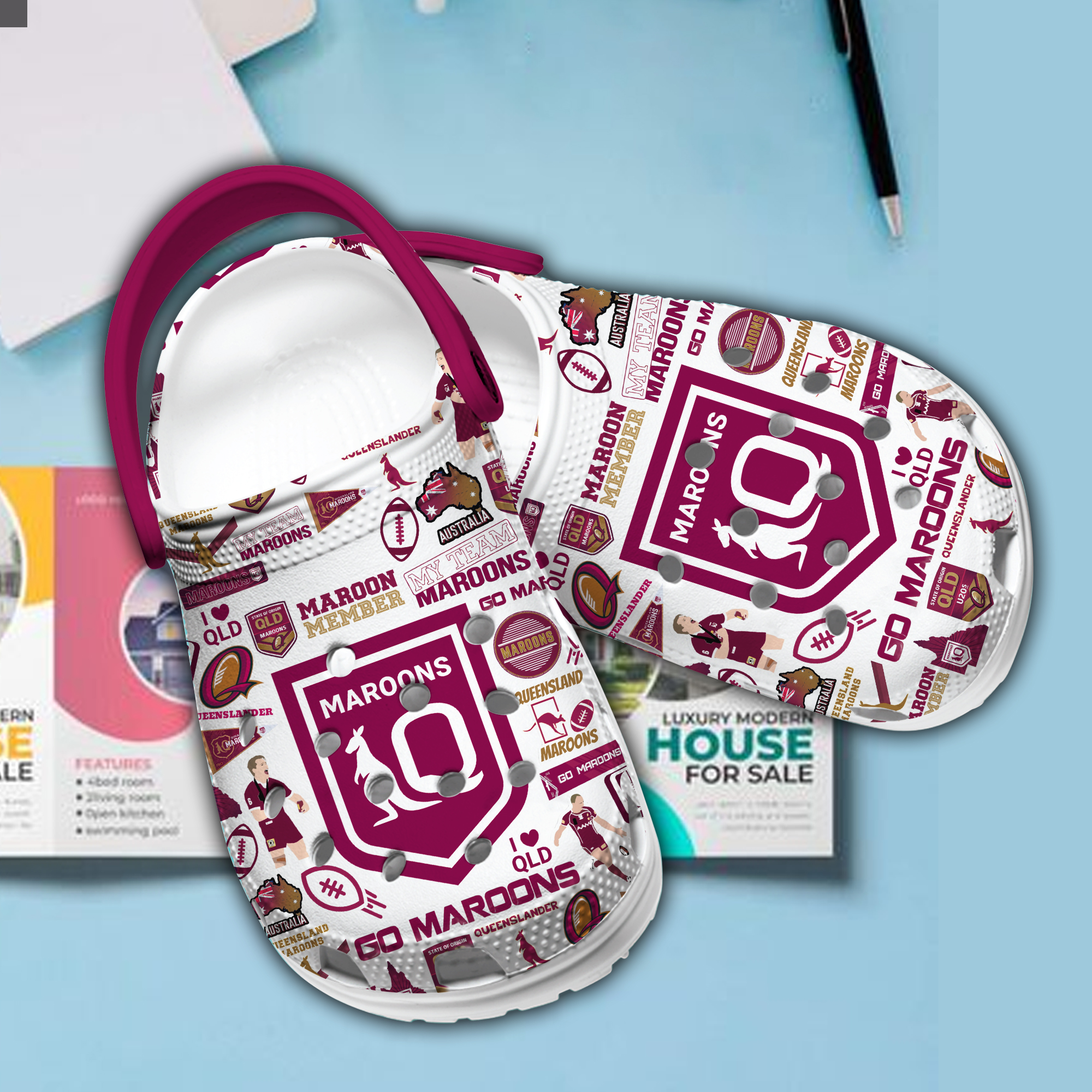 Queensland Maroons Crocs
