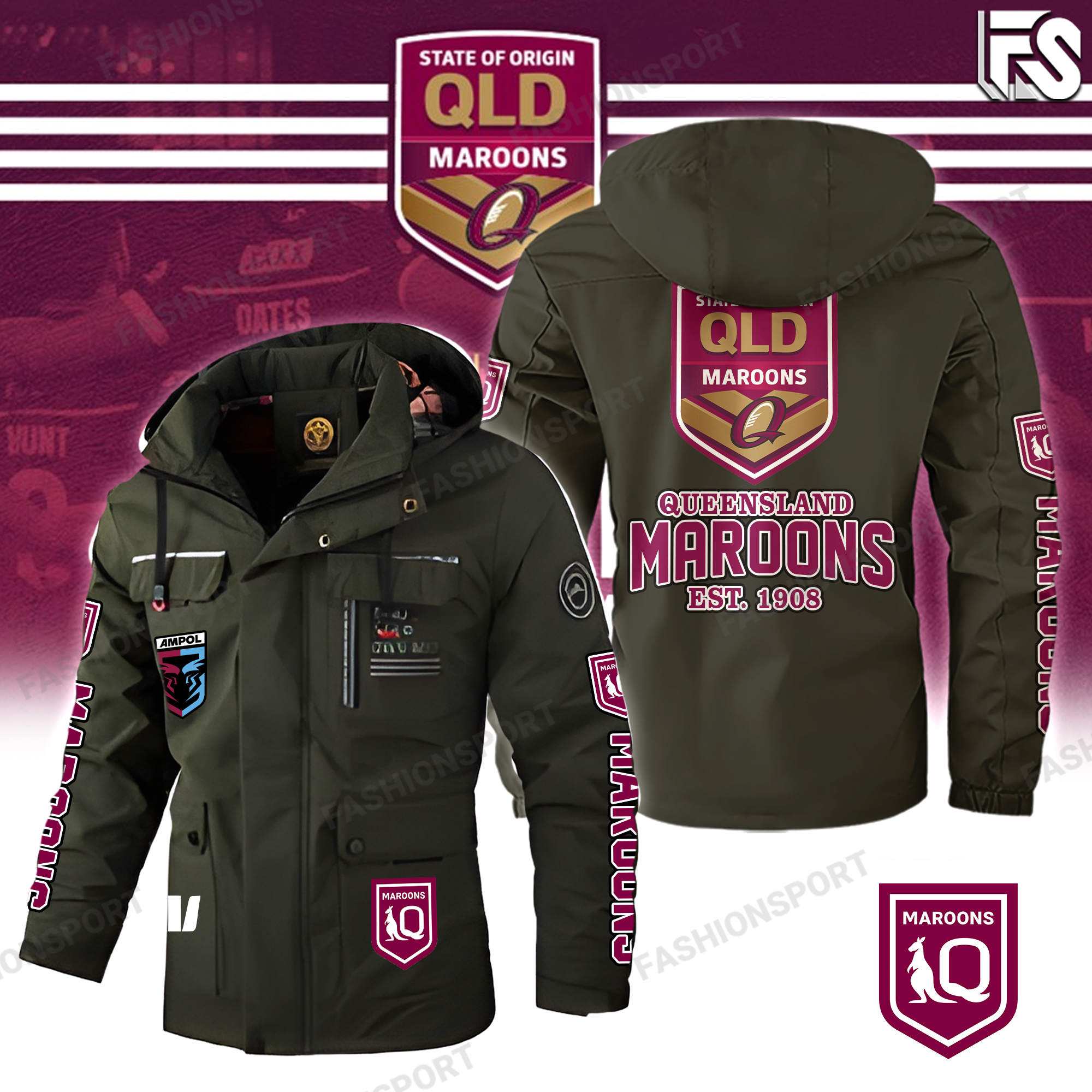 Queensland Maroons Windbreaker Jacket