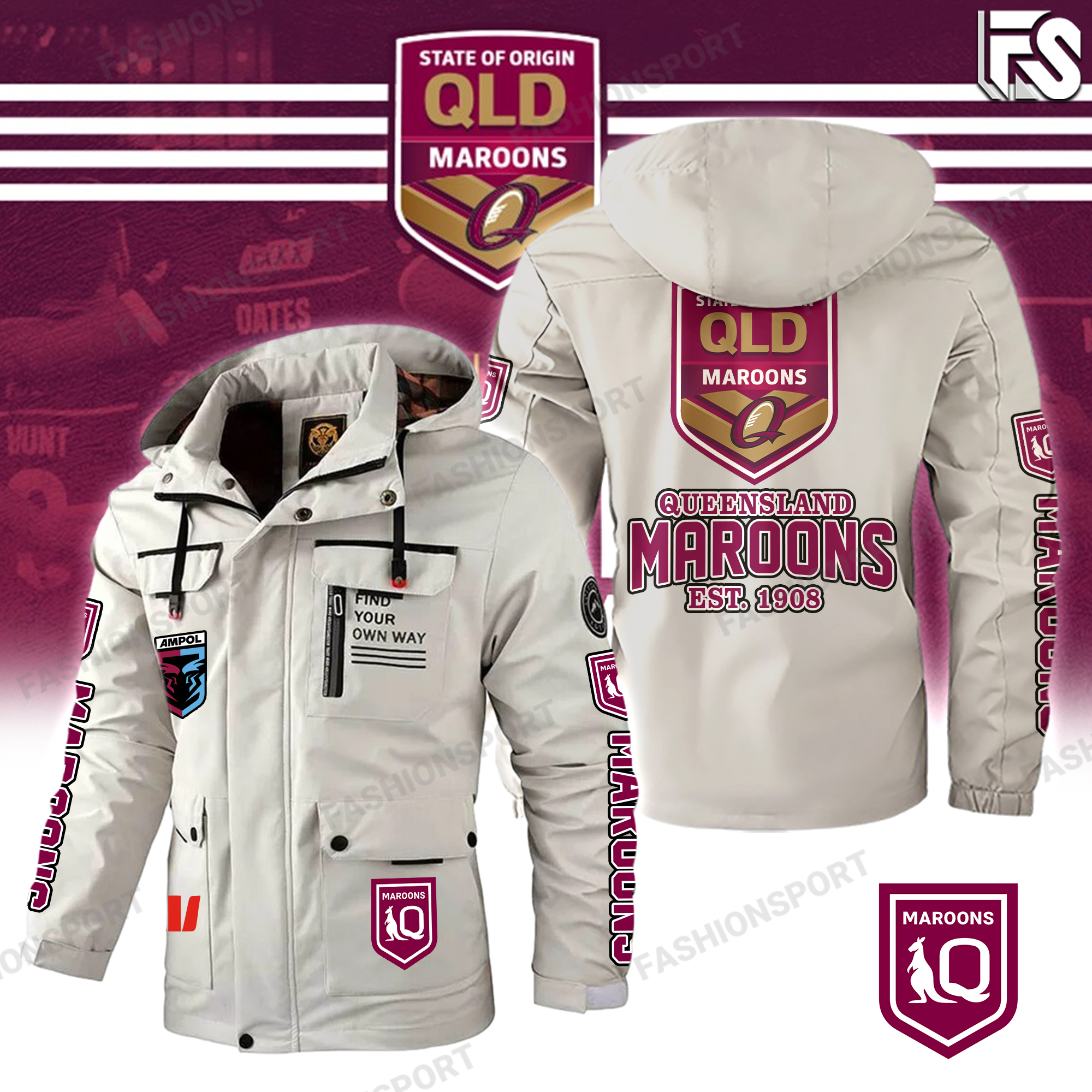 Queensland Maroons Windbreaker Jacket