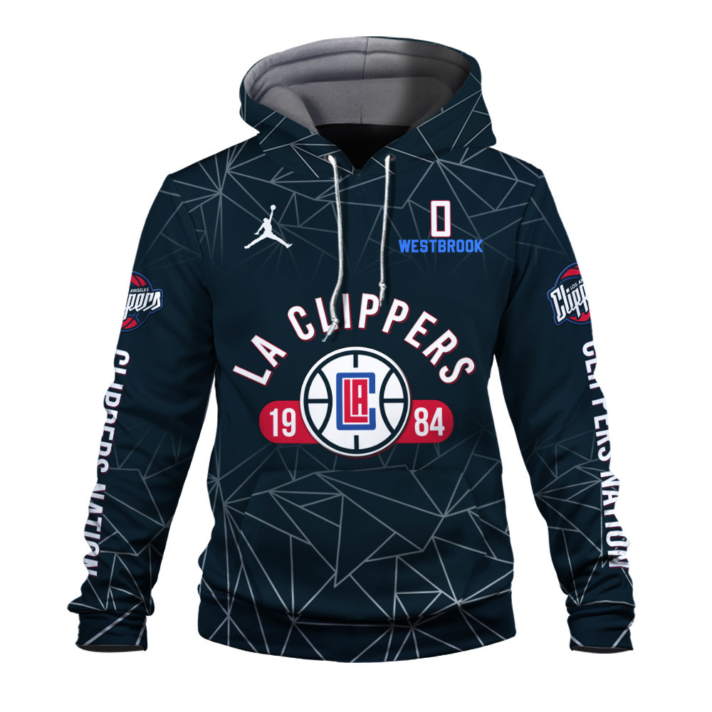 Russell Westbrook 0 NBA Los Angeles Clippers Rise Together Unisex 3D Hoodie