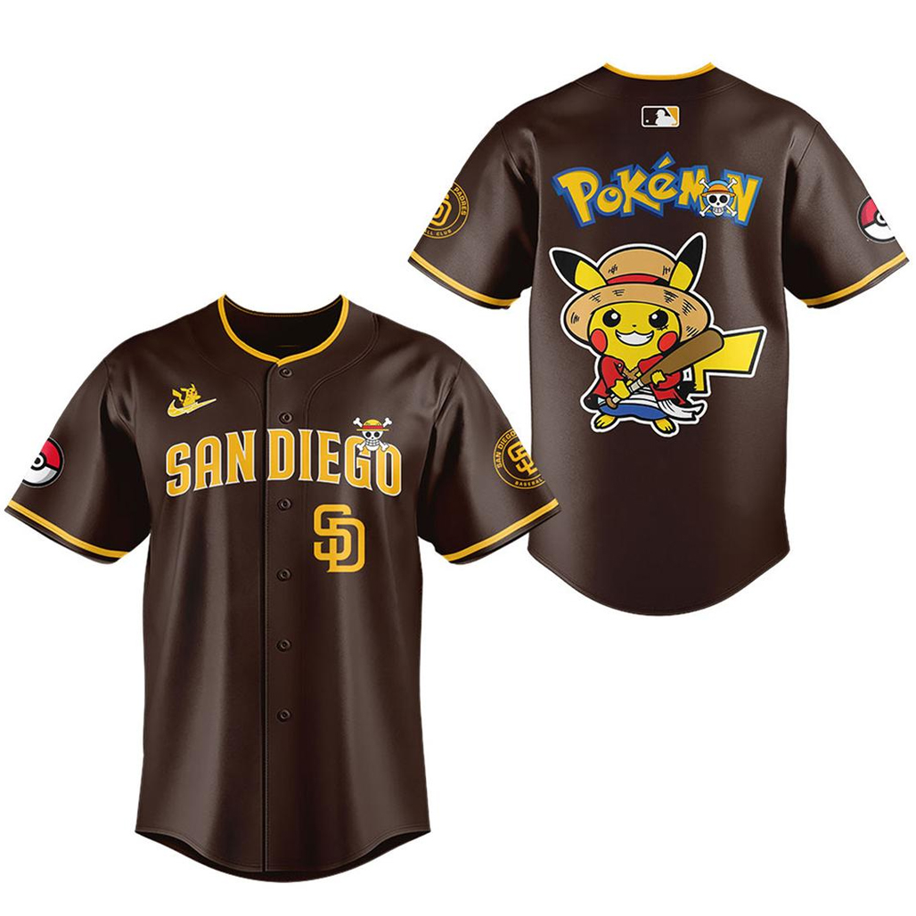 San Diego Padres x One Piece x Pokemon 2026 Night Baseball Jersey