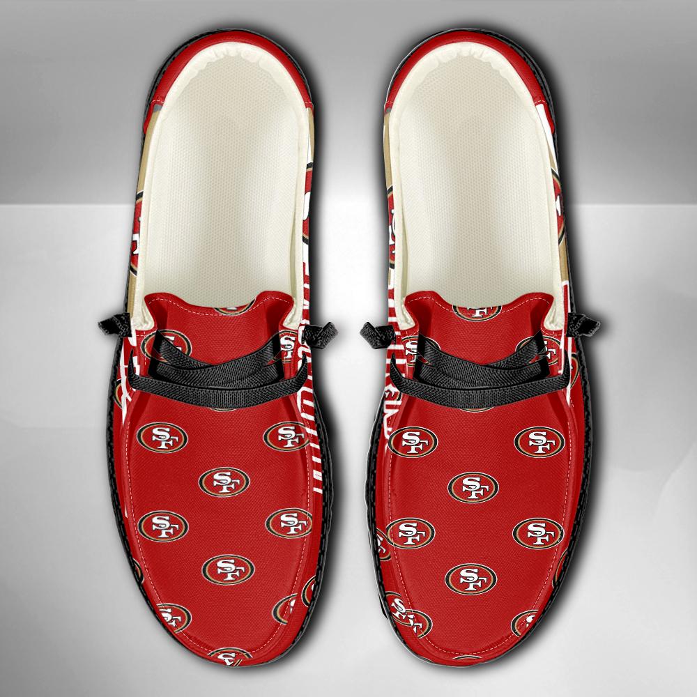 San Francisco 49ers Logo Pattern Hey Dude Shoes