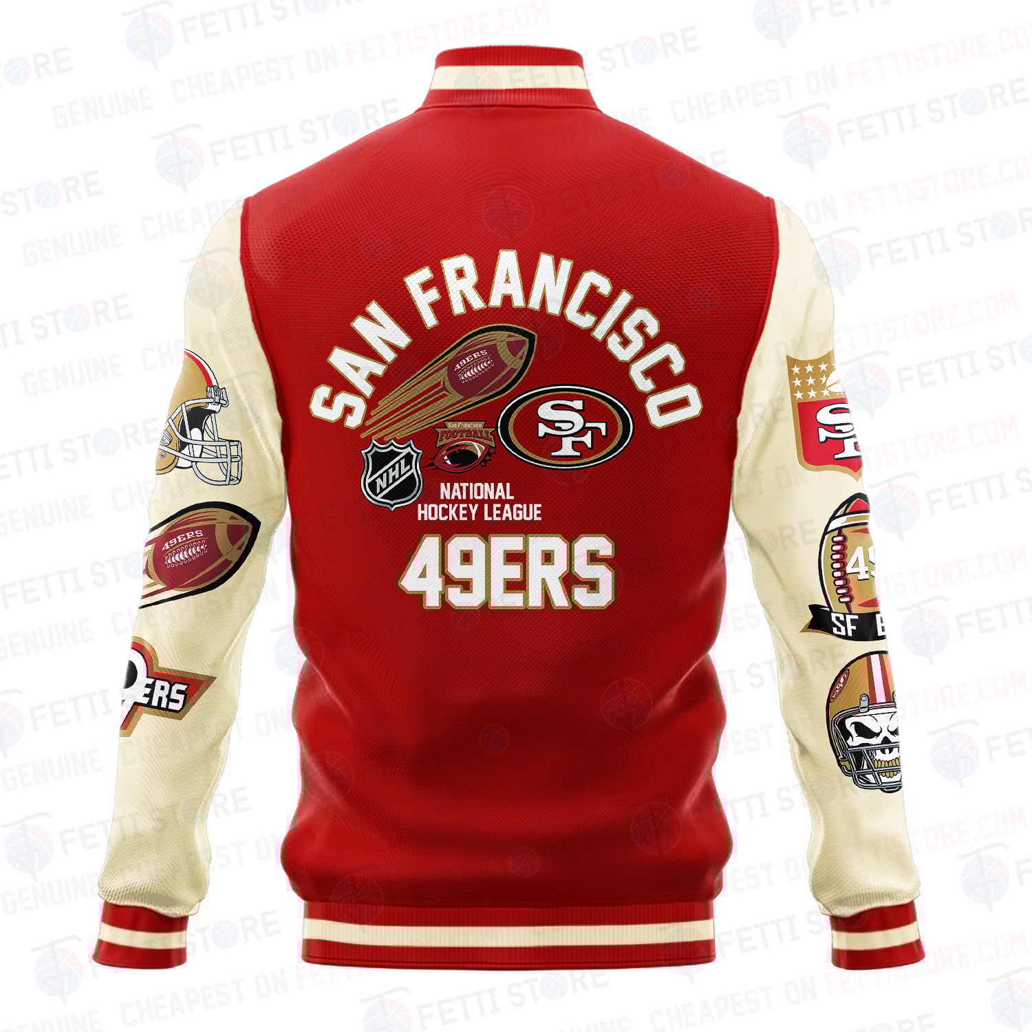San Francisco 49ers Pattern Varsity Jacket