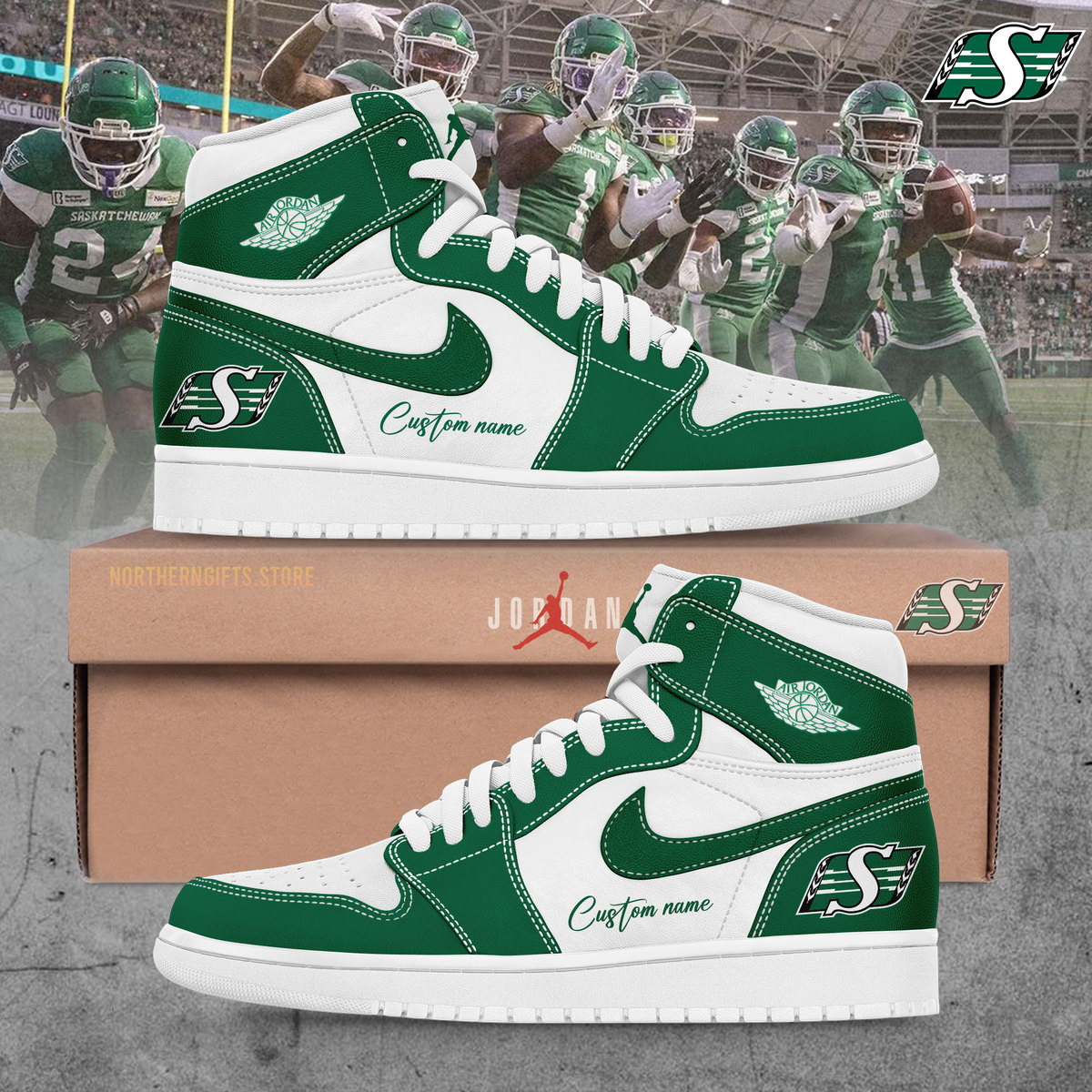 Saskatchewan Roughriders Custom Name For Fans Shoes -SP27062401ID10