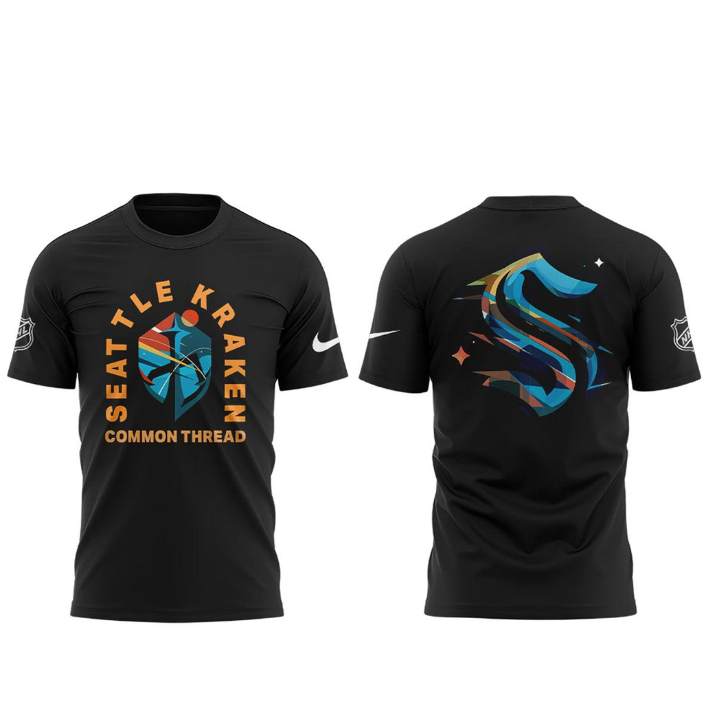 Seattle Kraken Black Hockey History Night 2026 Common Thread Shirt