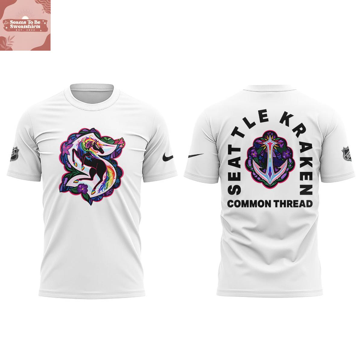 Seattle Kraken x Pride Night 2026 Common Thread Hoodie T-Shirt