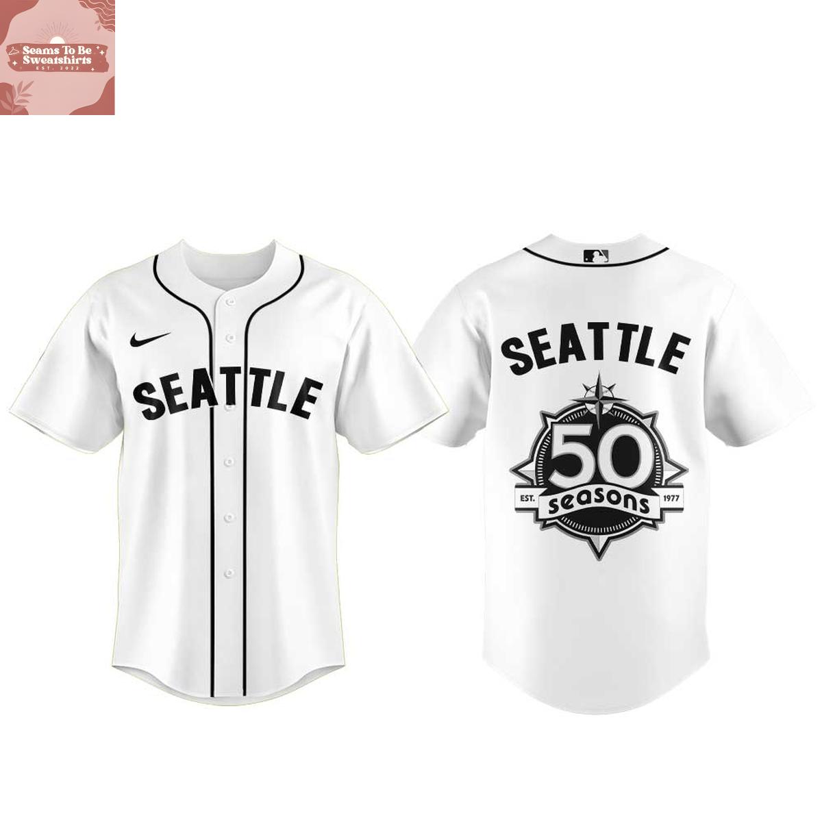 Seattle Mariners 1977 Seattle Steelheads Celebrated 50 seasons Negro Leagues Baseball Jersey