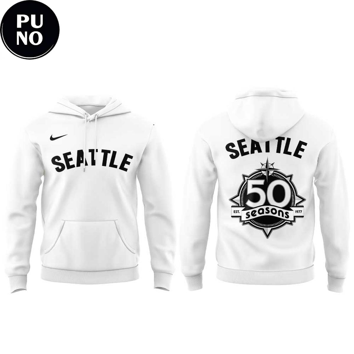 Seattle Mariners Seattle Steelheads Celebrated 50 seasons Negro Leagues Baseball Hoodie