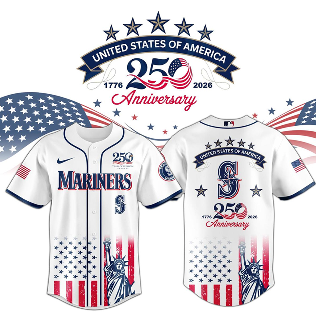 Seattle Mariners x America’s 250th Anniversary 2026 Baseball Jersey