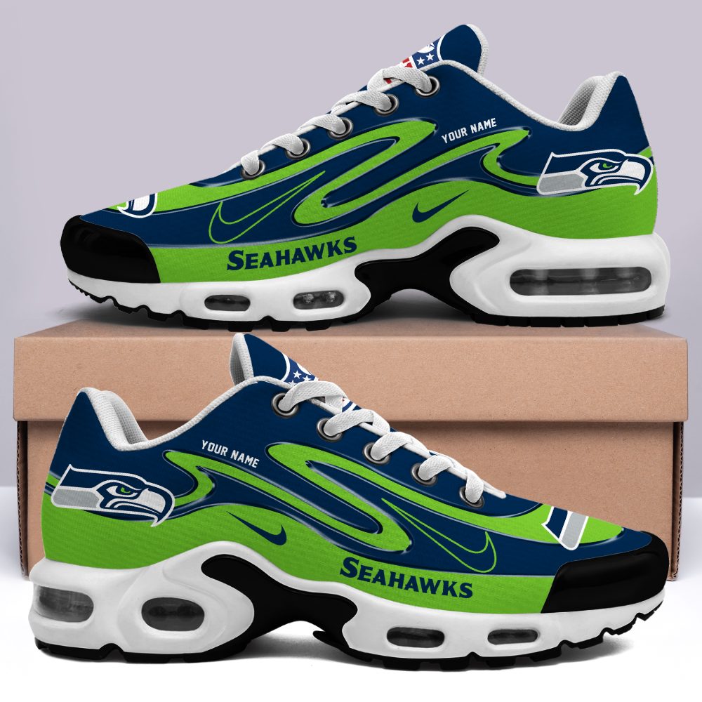 Seattle Seahawks-Best Gift For Fans Double Swoosh Personalized H56 Shoes-SP28122329ID02DS01