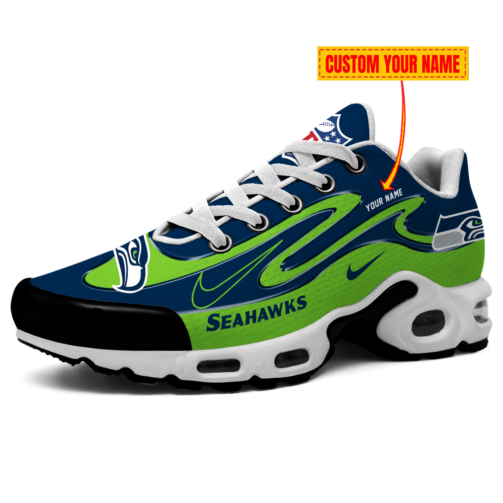 Seattle Seahawks-Best Gift For Fans Double Swoosh Personalized H56 Shoes-SP28122329ID02DS01