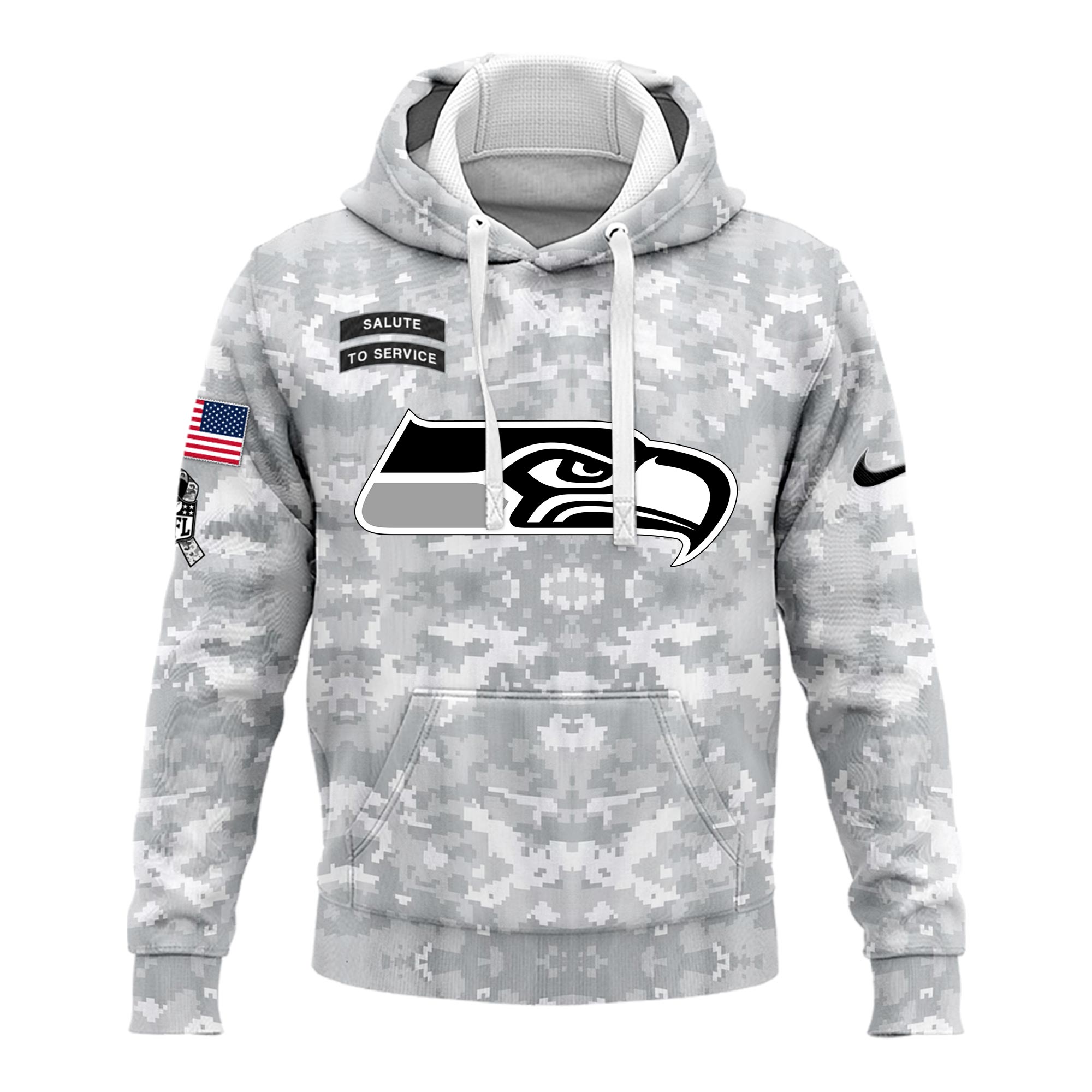 Seattle Seahawks Hoodie Camo Salute to Service Club