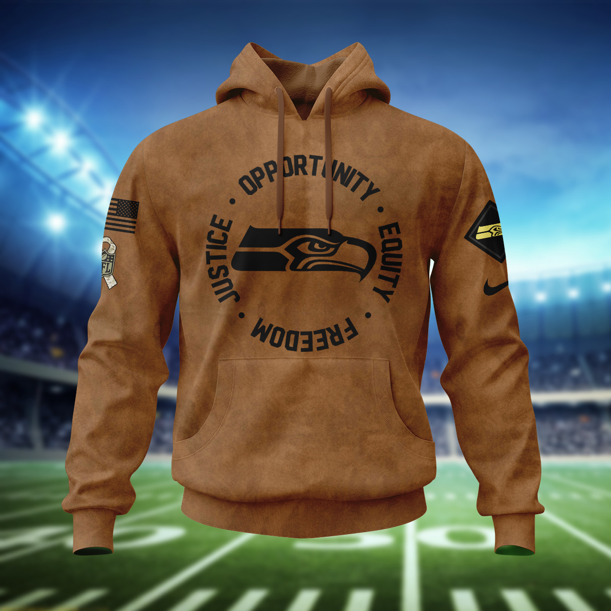 Seattle Seahawks Justice Opportunity Equity Freedom Hoodie SP28122329ID06DS09