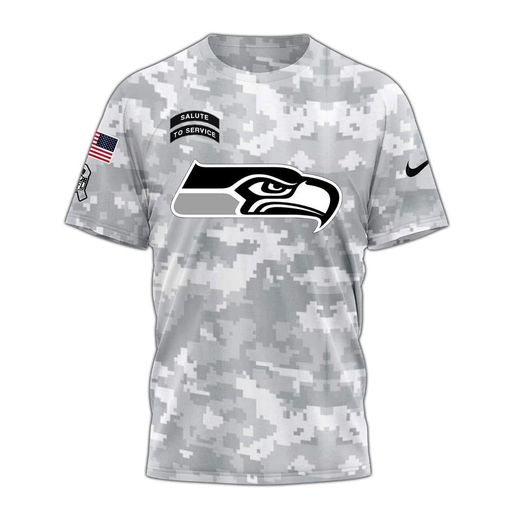 Seattle Seahawks Tshirt Camo Salute to Service Club