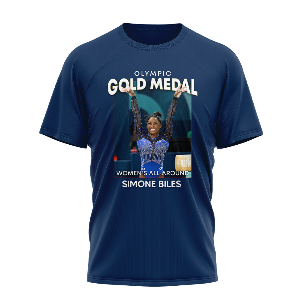 Simone Biles Gold Medal Paris Olympics TShirt