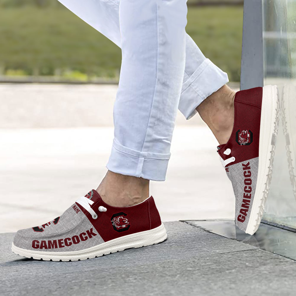 South Carolina Gamecocks Personalized Hey Dude Shoes