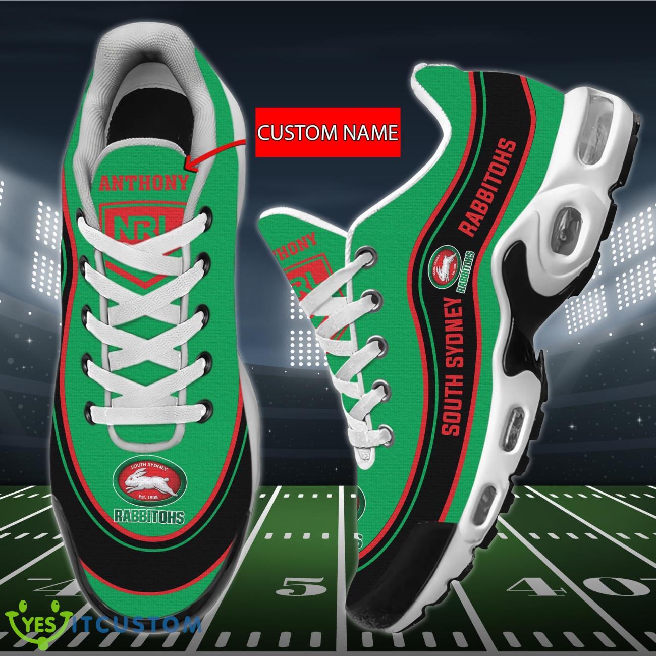 South Sydney Rabbitohs Personalized Name Air Cushion Sports Shoes Sneaker KLTNS220445