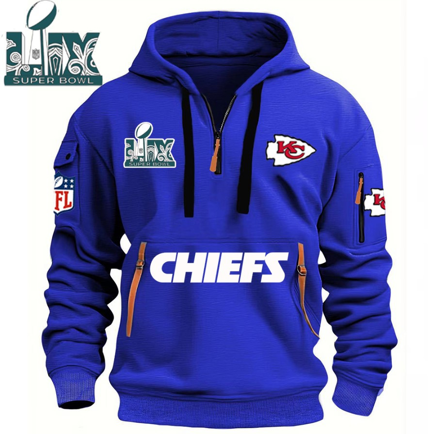 SPECIAL IN 2025 SUPER BOWL - Kansas City Chiefs - HOODIE HALF ZIPPER - QTA405111381