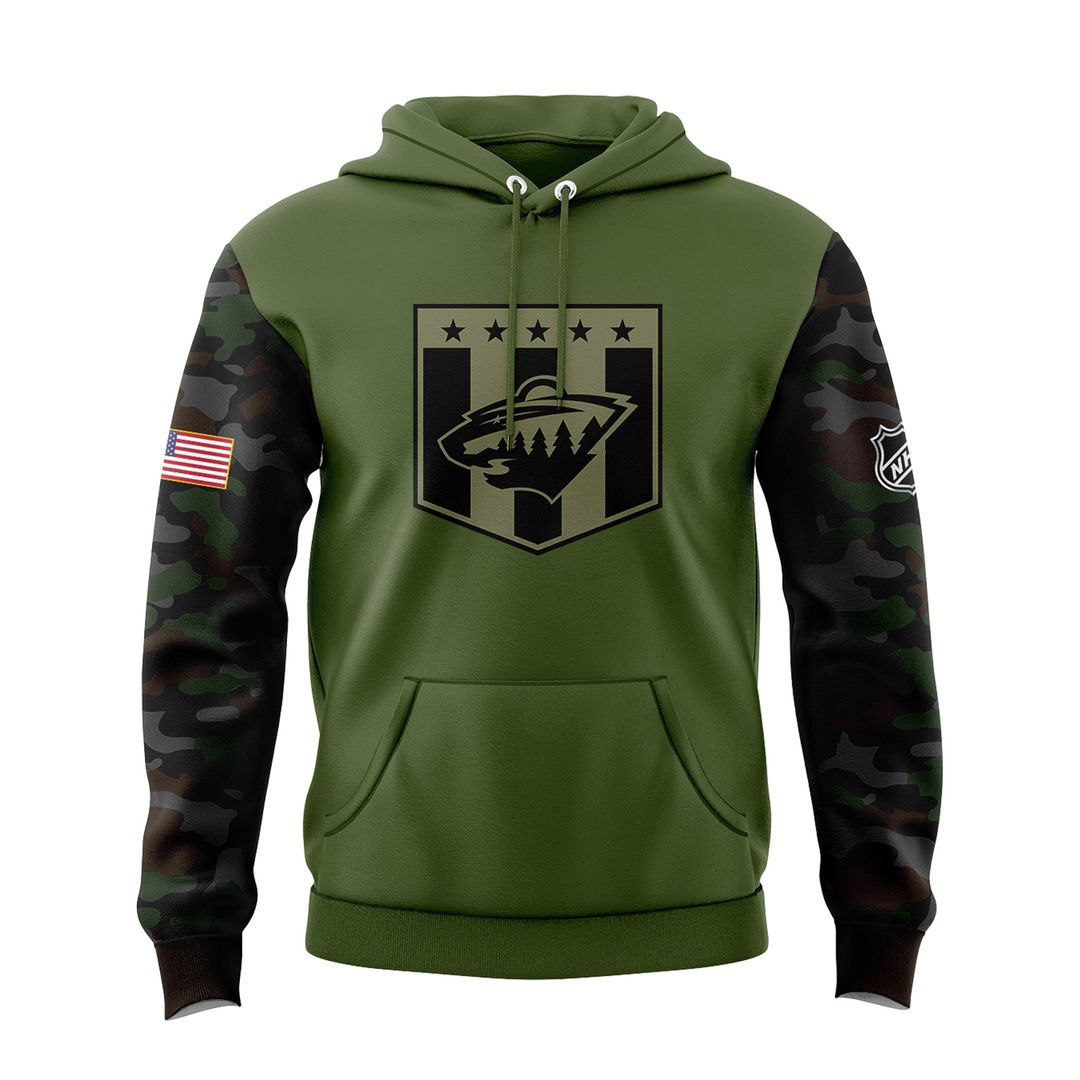 Special Military Apreciation NHL Minnesota Wild Hoodie