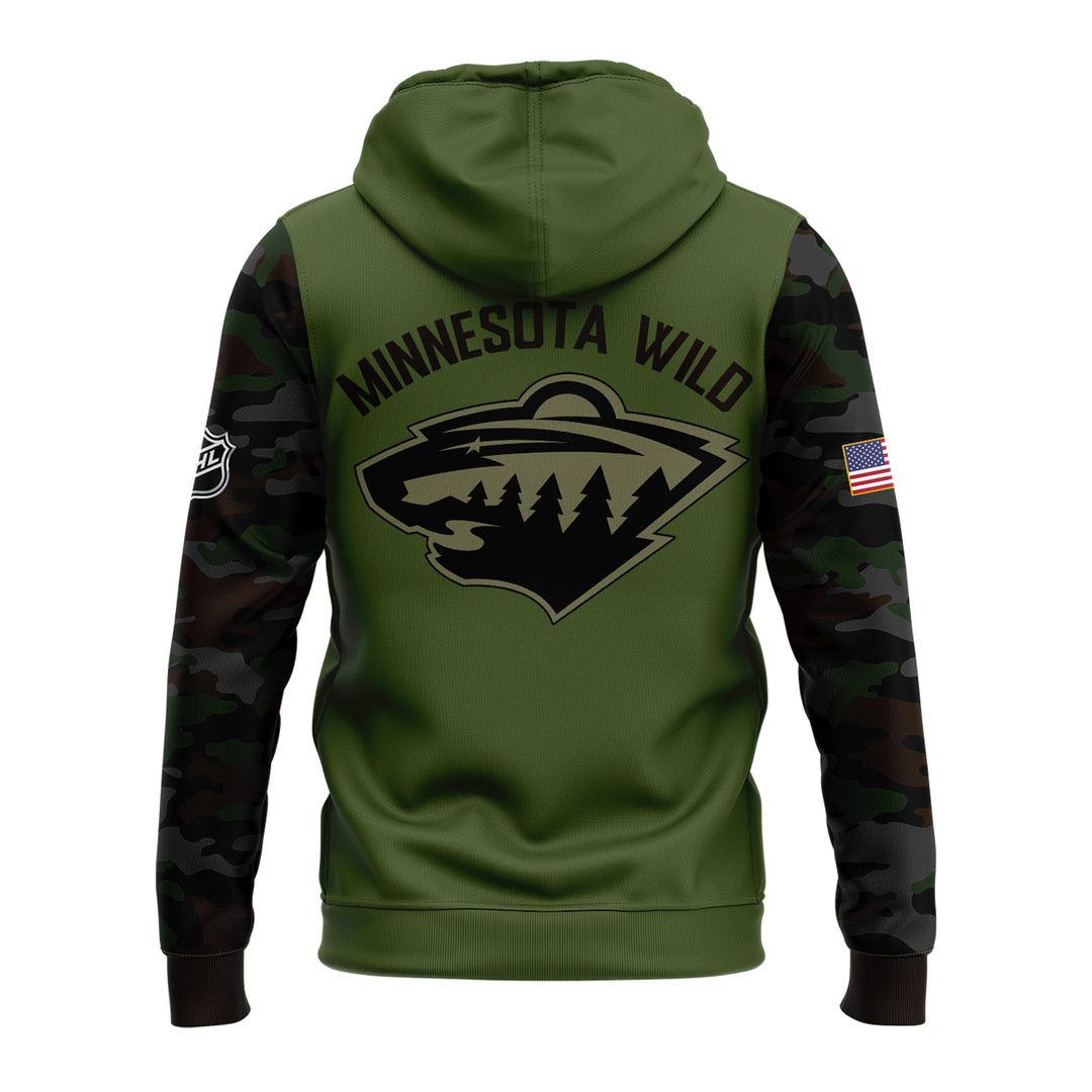 Special Military Apreciation NHL Minnesota Wild Hoodie