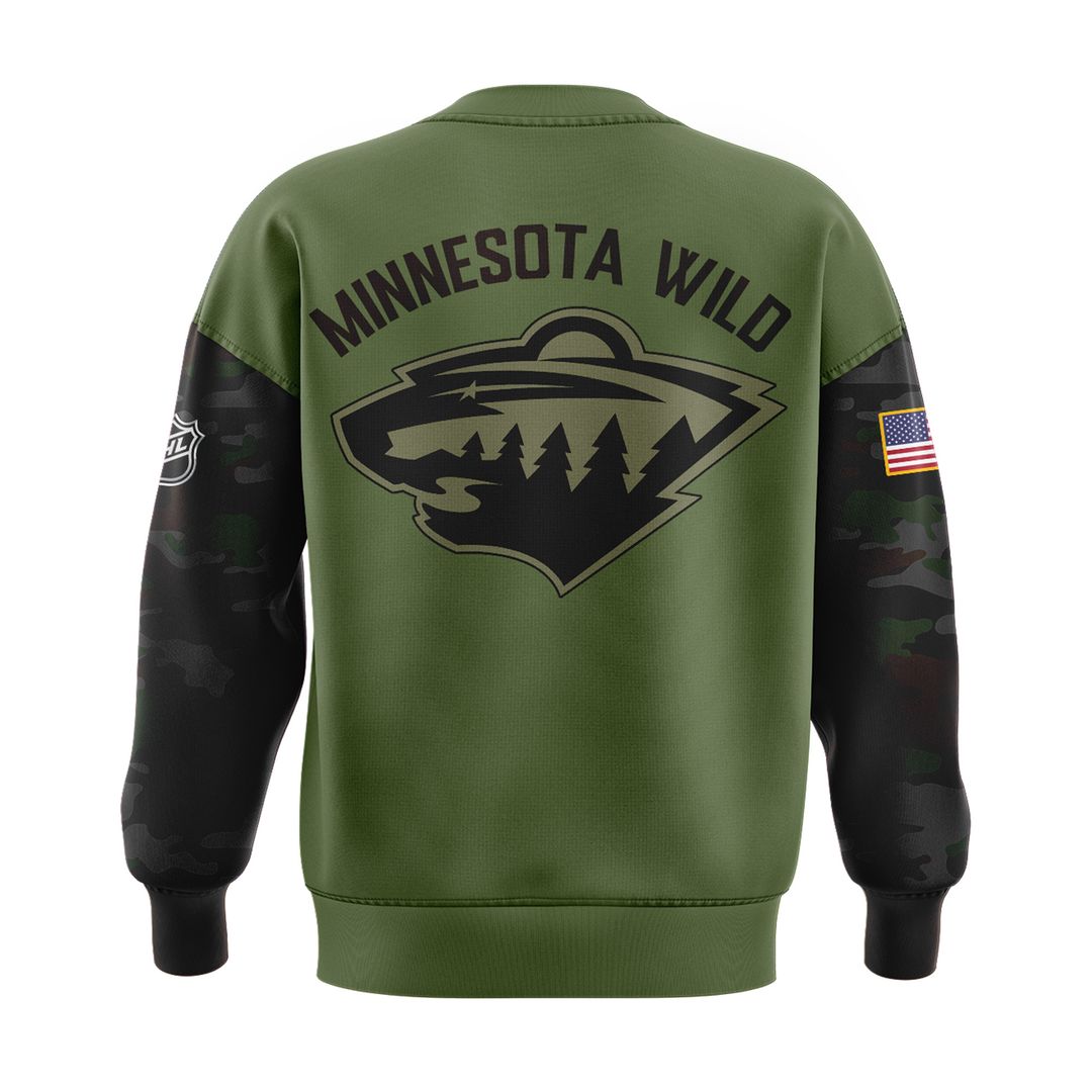 Special Military Apreciation NHL Minnesota Wild Sweatshirt