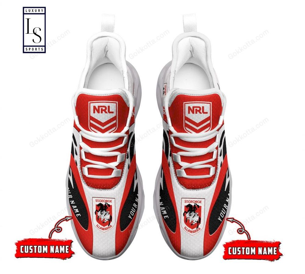 St. George Illawarra Dragons NRL Personalized Max Soul Shoes