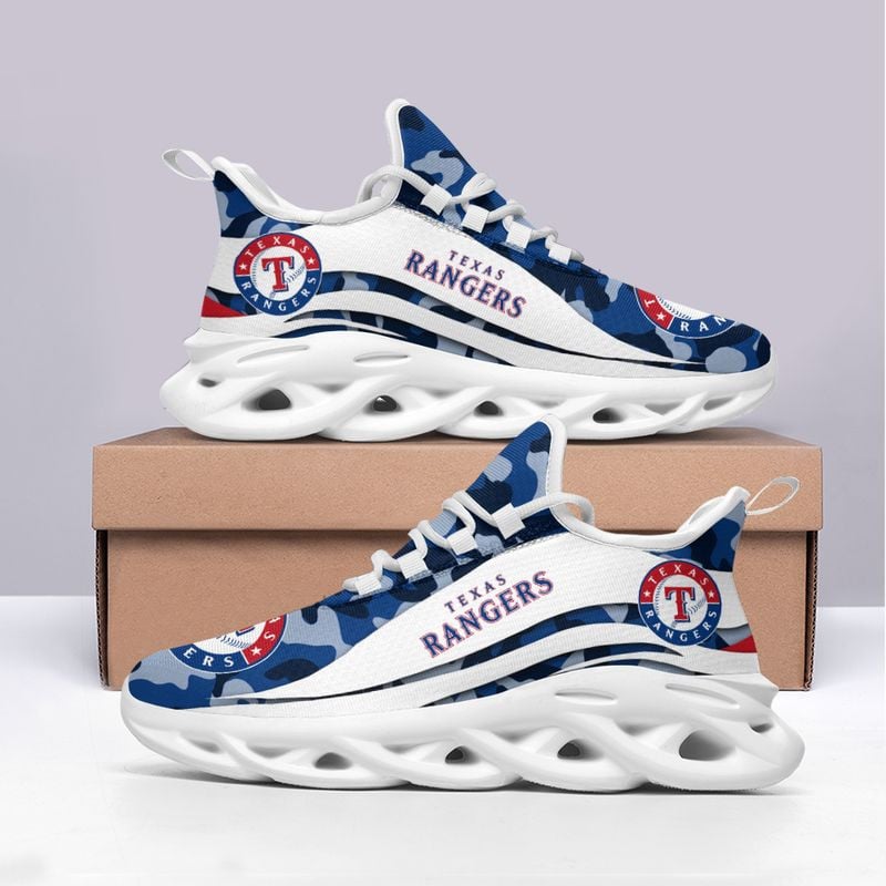 StockteeTexas Rangers Camo Pattern Max Soul Shoes NEW019760
