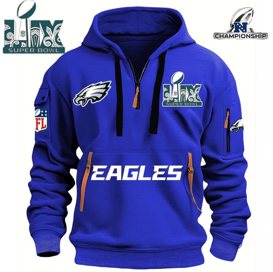 SUPER BOWL - Philadelphia Eagles - HOODIE HALF ZIPPER - QTA405111378