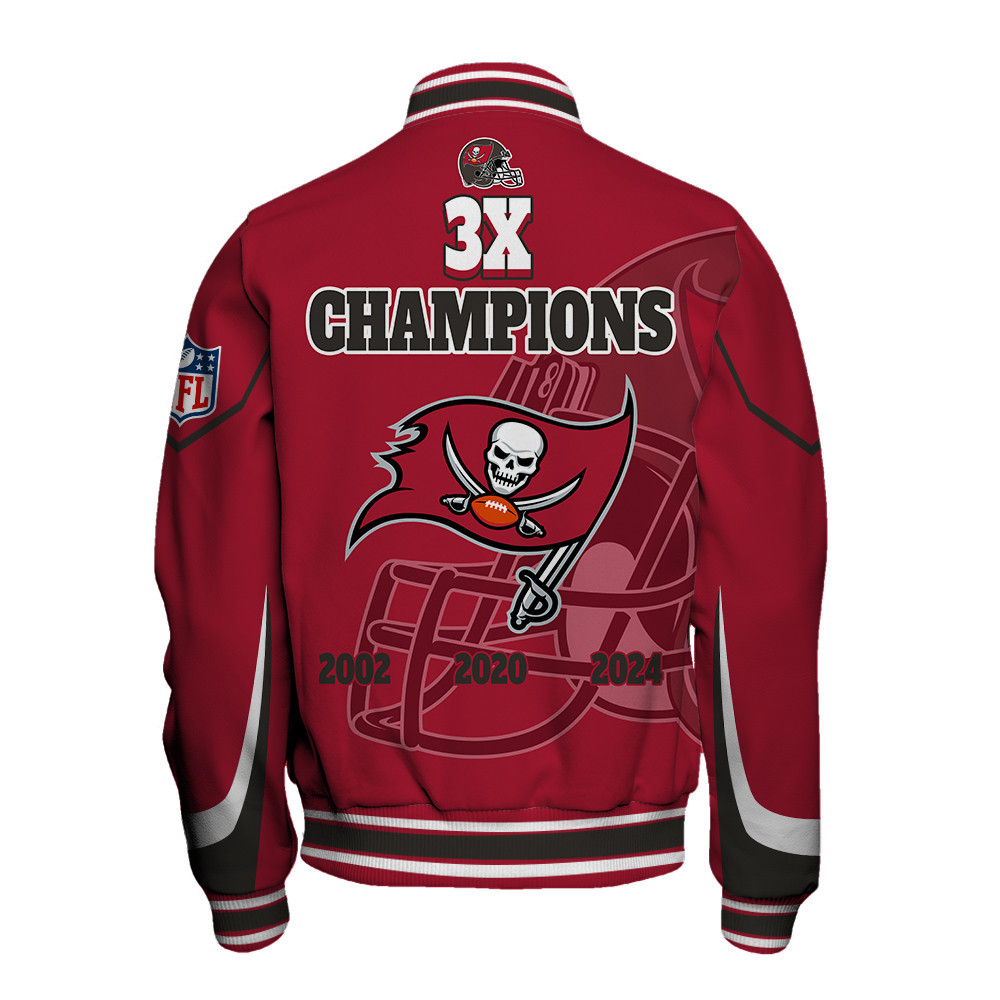 Tampa Bay Buccaneers 3X Super Bowl Champions Style Varsity Jacket