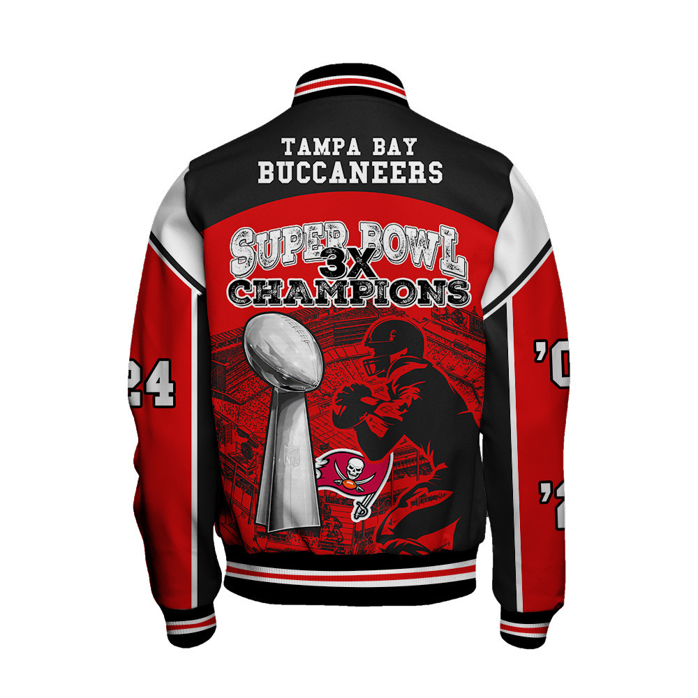 Tampa Bay Buccaneers 3X Super Bowl Champions Varsity Jacket