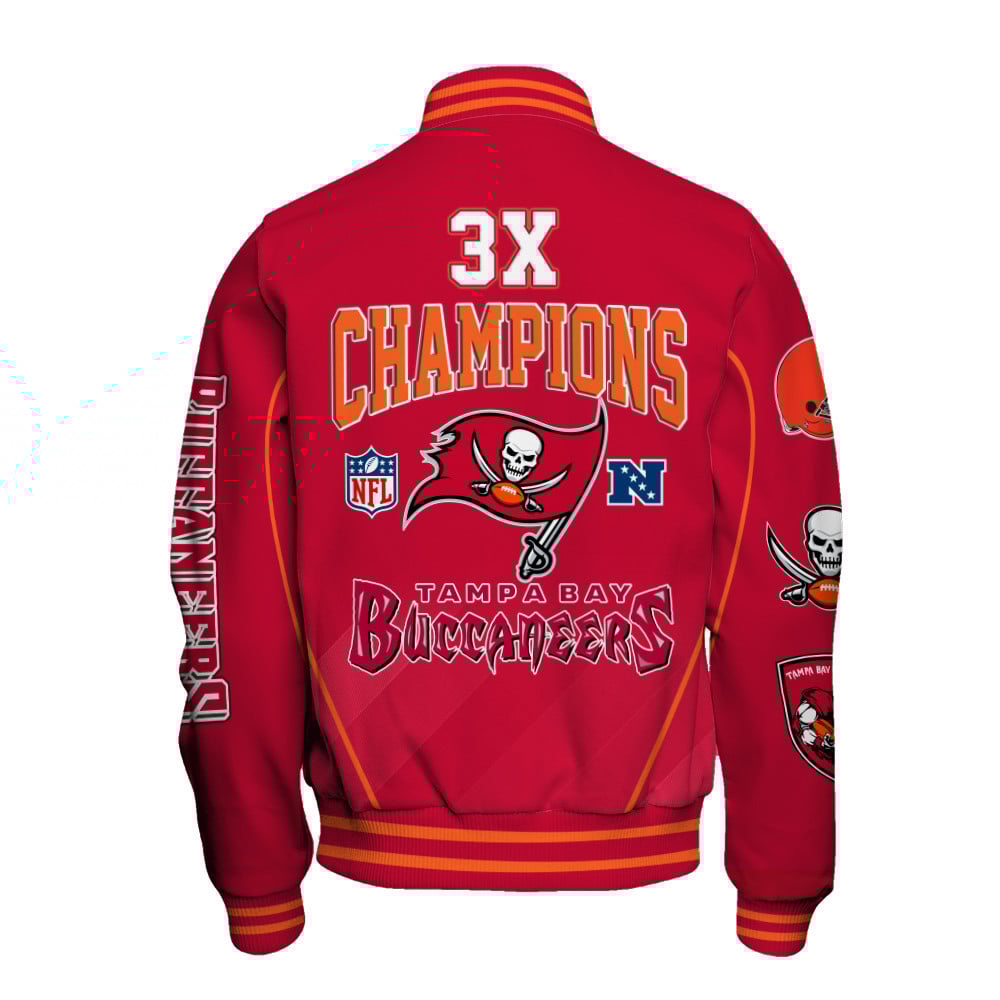 Tampa Bay Buccaneers 3X Super Bowl Champions Varsity Jacket