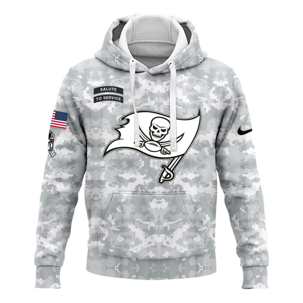 Tampa Bay Buccaneers Arctic Camo Salute to Service Club Hoodie Edition